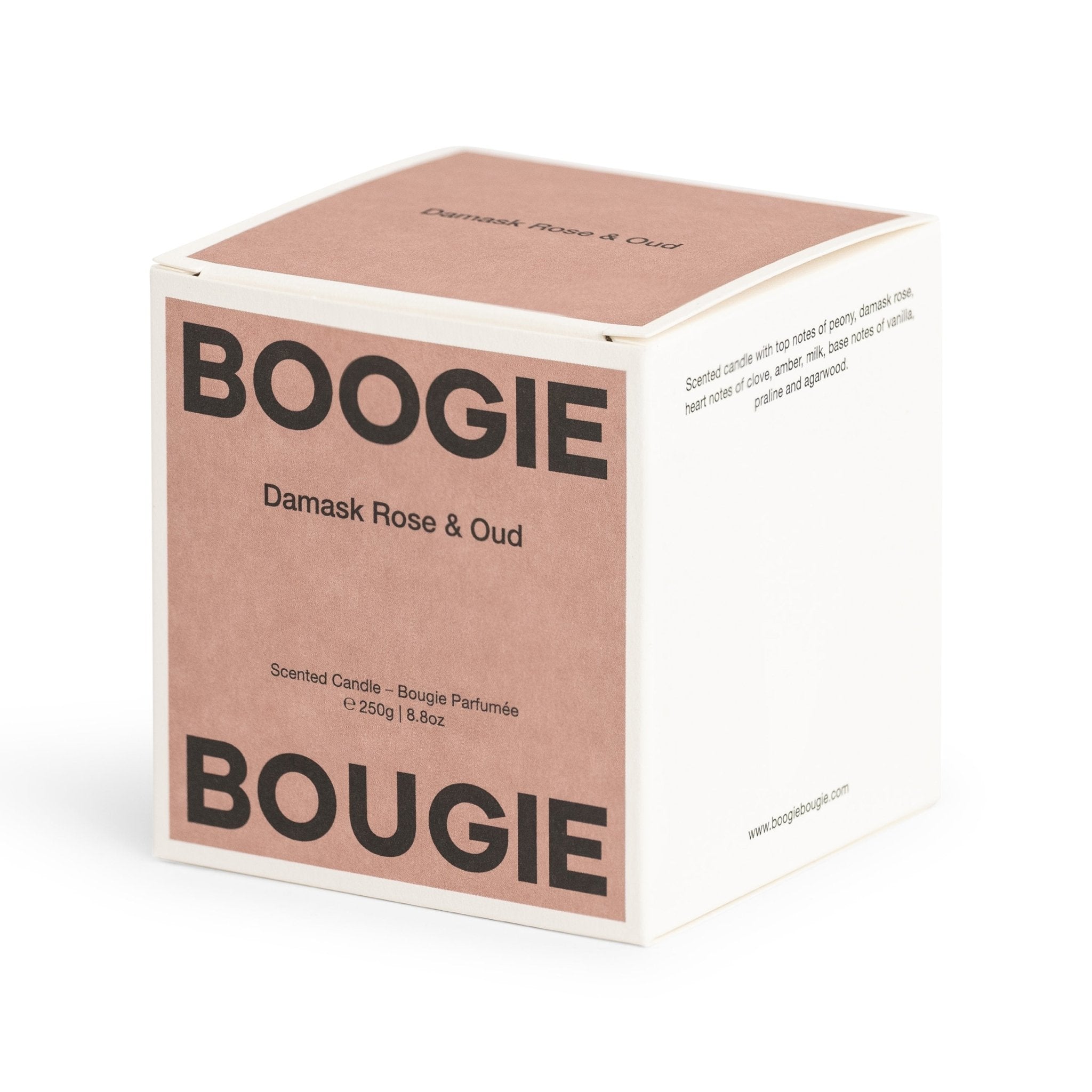Boogie Bougie Duftkerze DAMASK ROSE & OUD | Ø7,5x8cm 250g - Sir Henrys