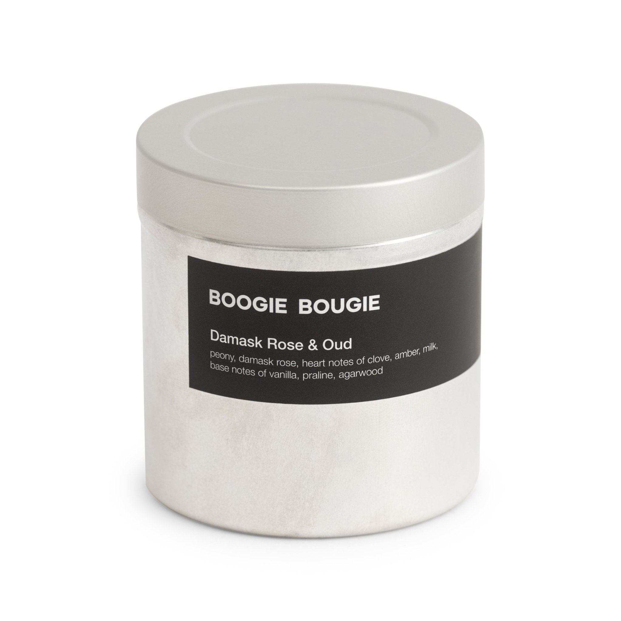 Boogie Bougie Duftkerze DAMASK ROSE & OUD | Ø7,5x8cm 250g - Sir Henrys