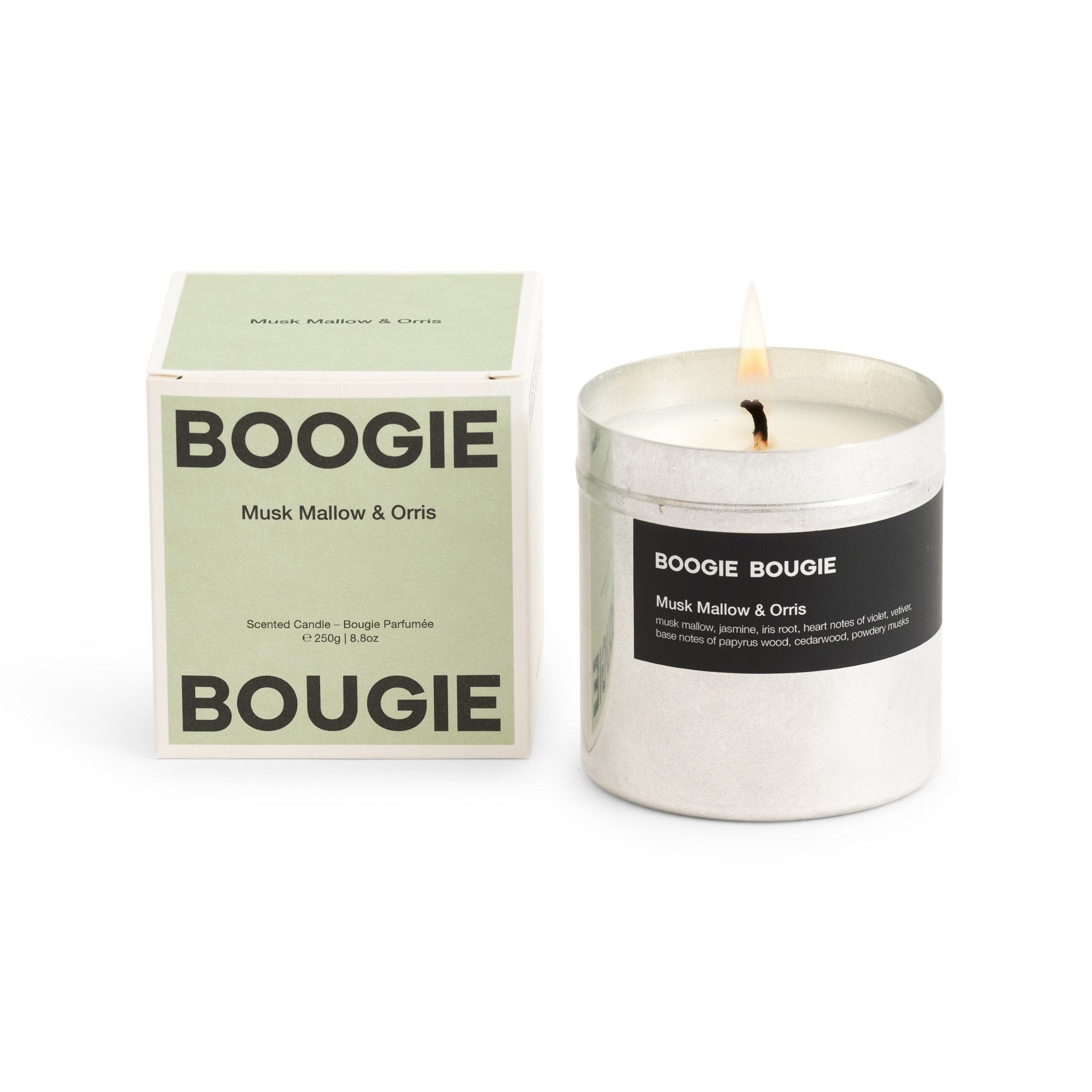 Boogie Bougie Duftkerze MUSK MALLOW & ORRIS | Ø7,5x8cm 250g - Sir Henrys