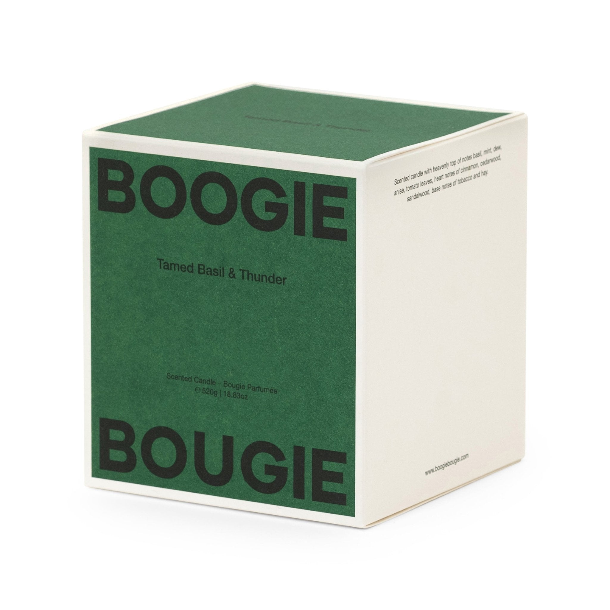 Boogie Bougie Duftkerze TAMED BASIL & THUNDER | Ø9,6x10cm 520g - Sir Henrys