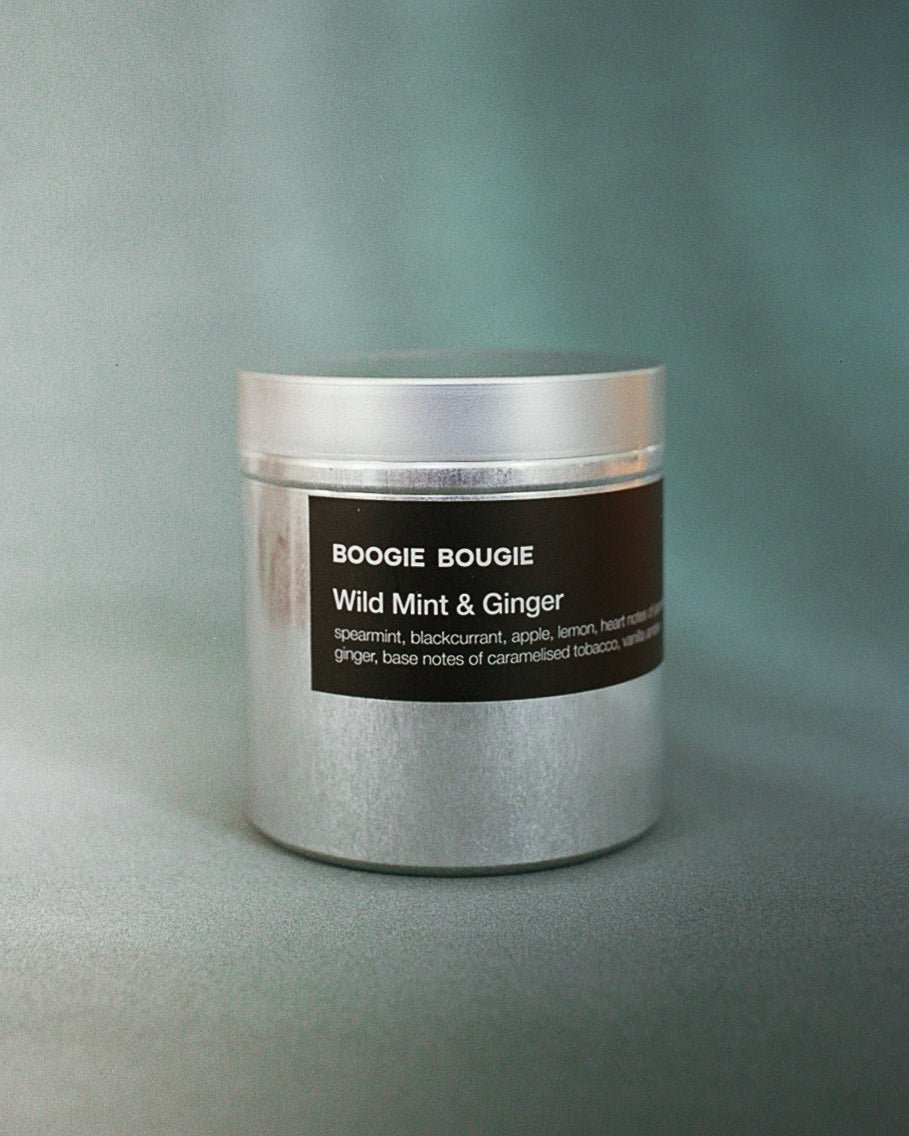Boogie Bougie Duftkerze WILD MINT & GINGER | Ø7,5x8cm 250g - Sir Henrys