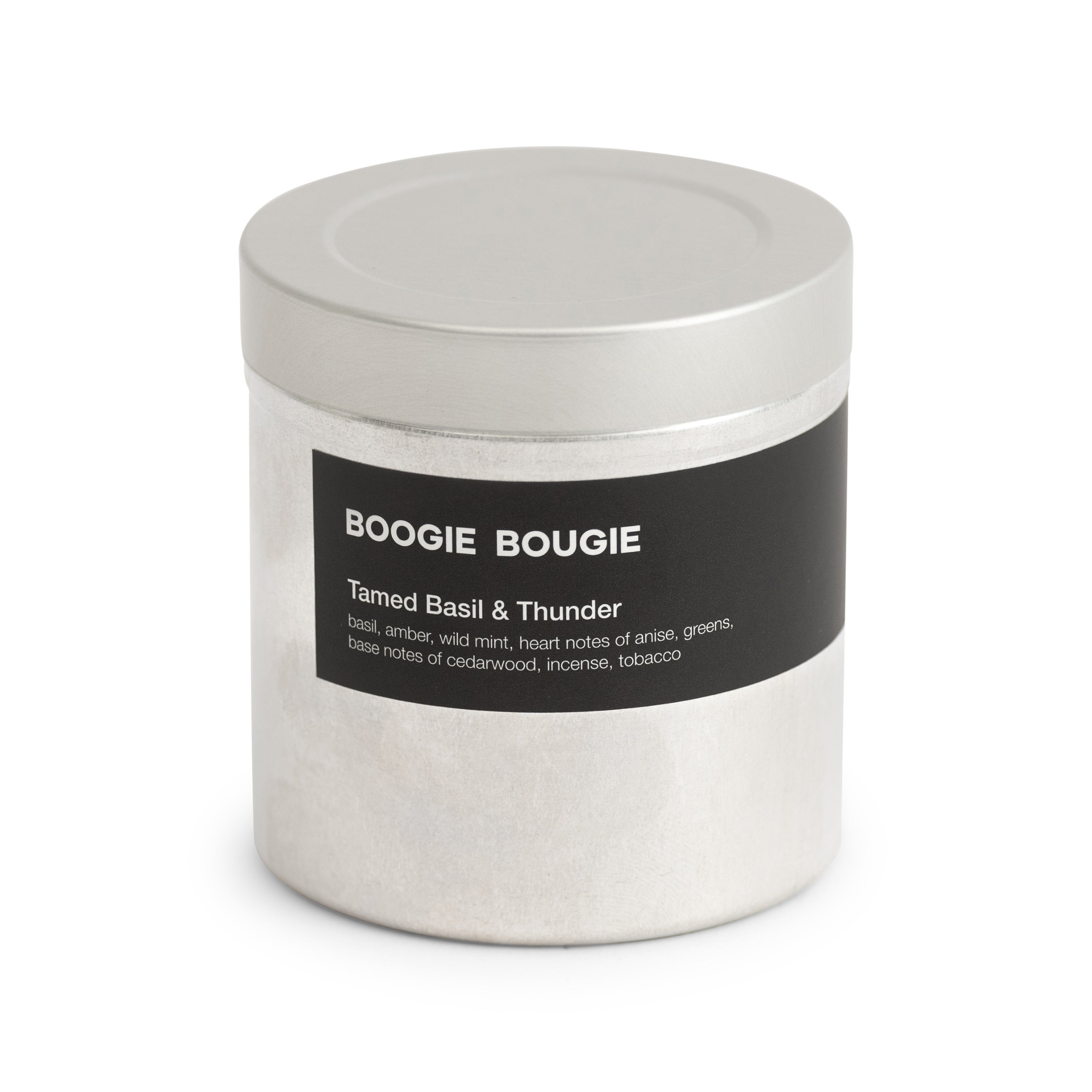 Boogie Bougie Duftkerze TAMED BASIL & THUNDER | Ø7,5x8cm 250g