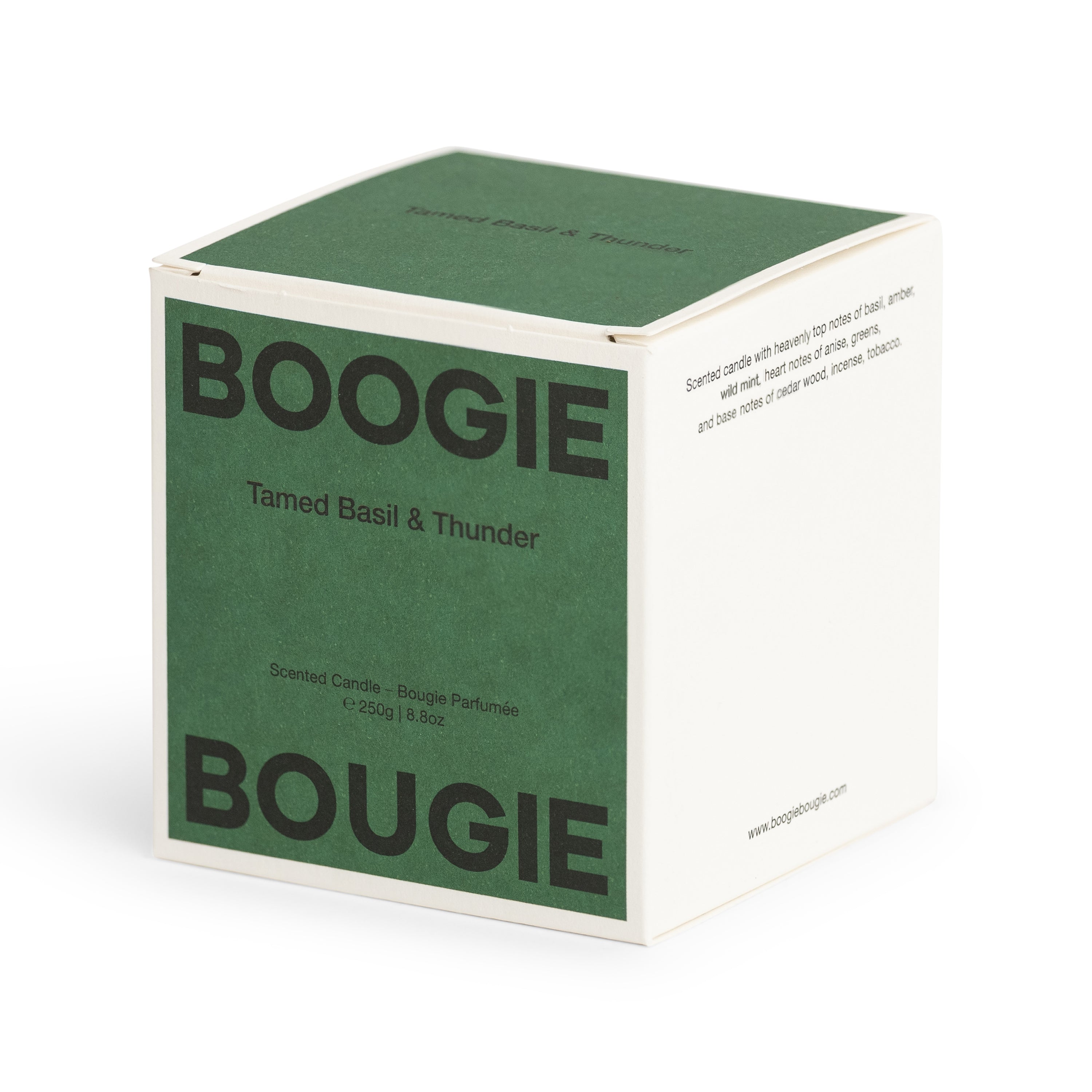 Boogie Bougie Duftkerze TAMED BASIL & THUNDER | Ø7,5x8cm 250g