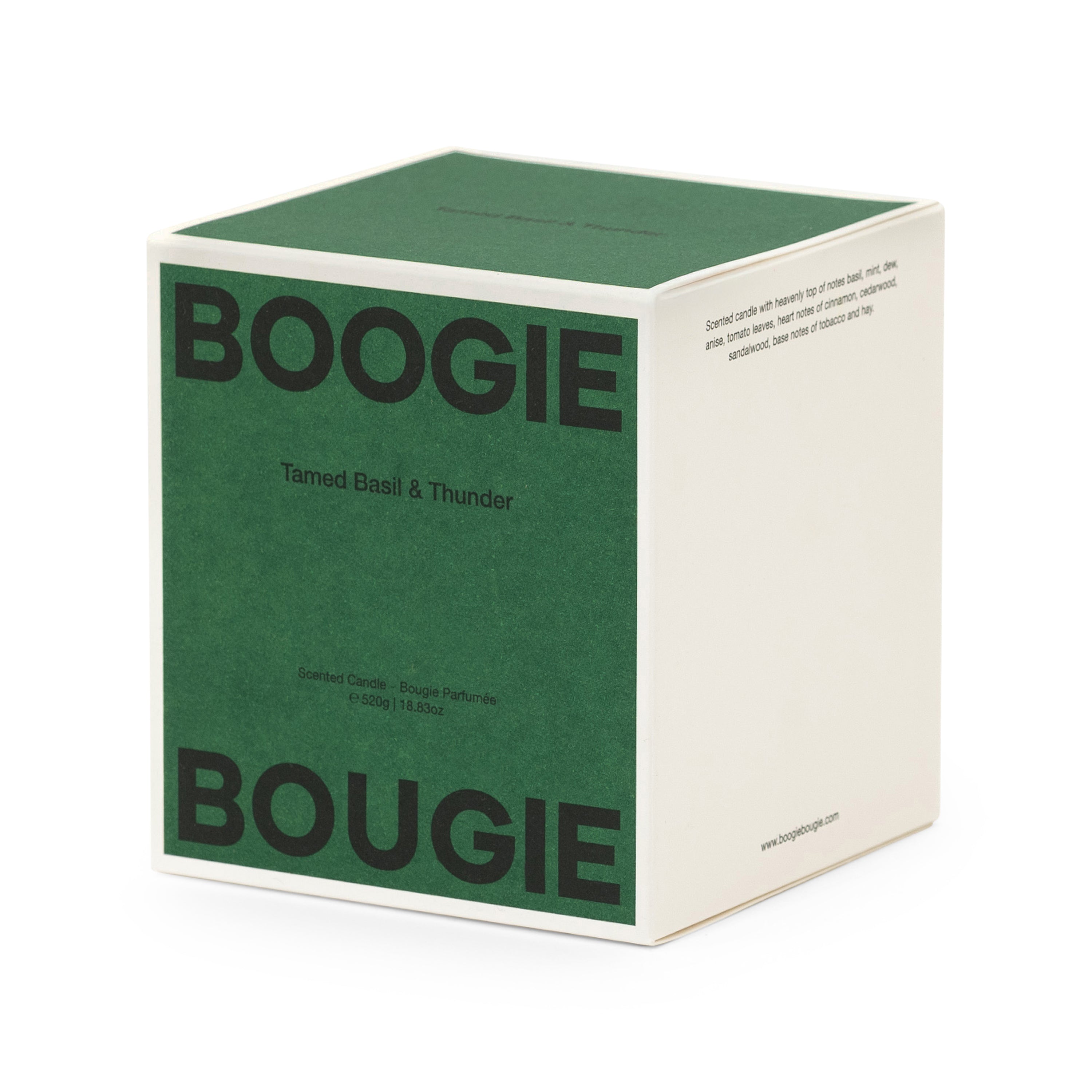 Boogie Bougie Duftkerze TAMED BASIL & THUNDER | Ø9,6x10cm 520g