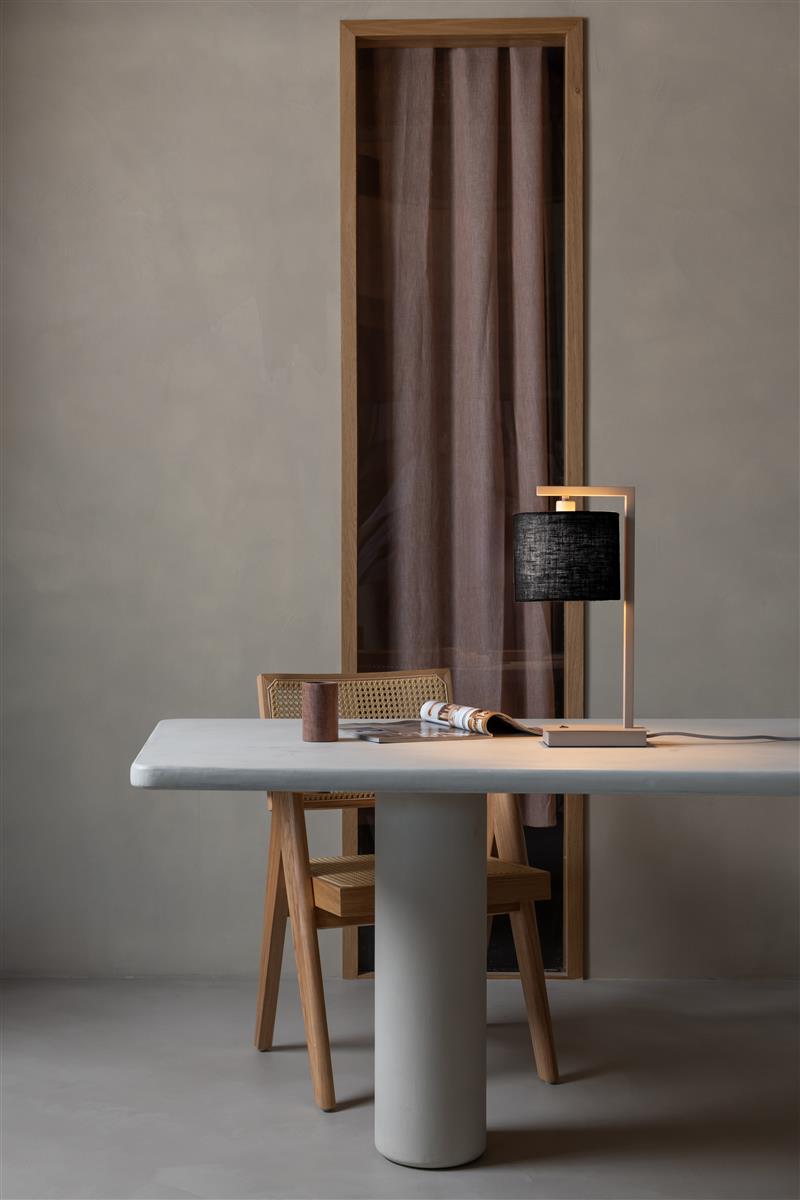 It's about RoMi Tischlampe BOSTON sandfarben/schwarz | 17x18x44cm