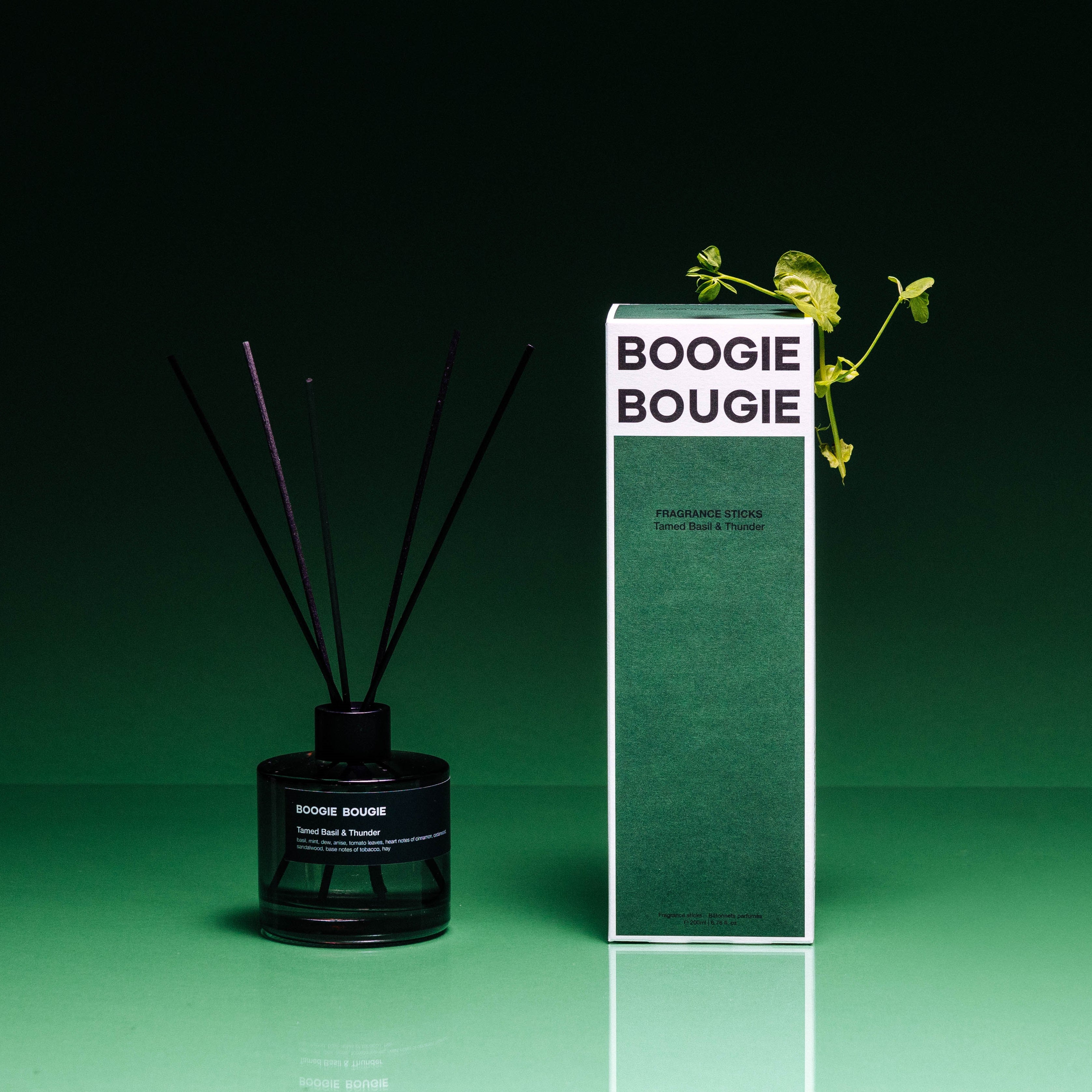 Boogie Bougie Duftstäbchen TAMED BASIL & THUNDER | Ø8x25cm 200ml