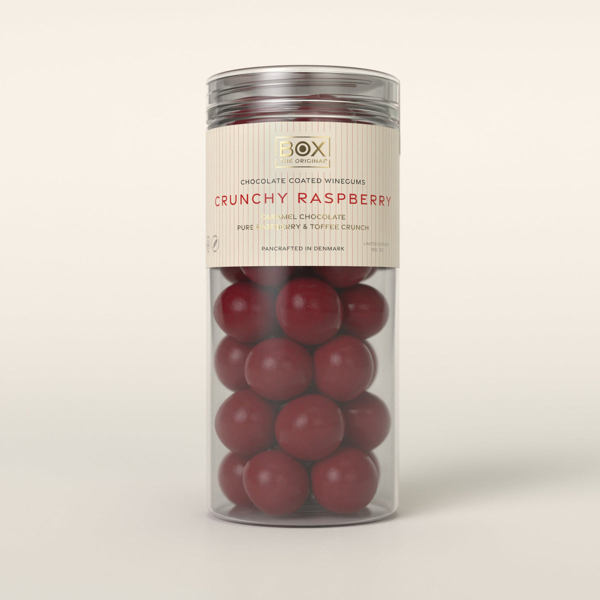 Box The Original Fruchtgummi CRUNCHY RASPBERRY - LARGE TUBE | 250g