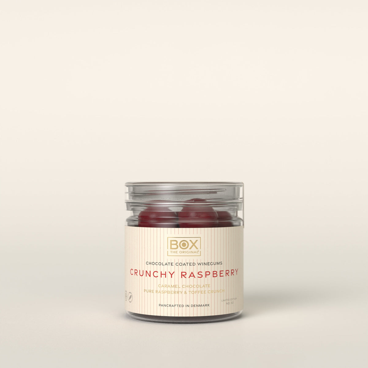 Box The Original Fruchtgummi CRUNCHY RASPBERRY - SMALL TUBE | 110g