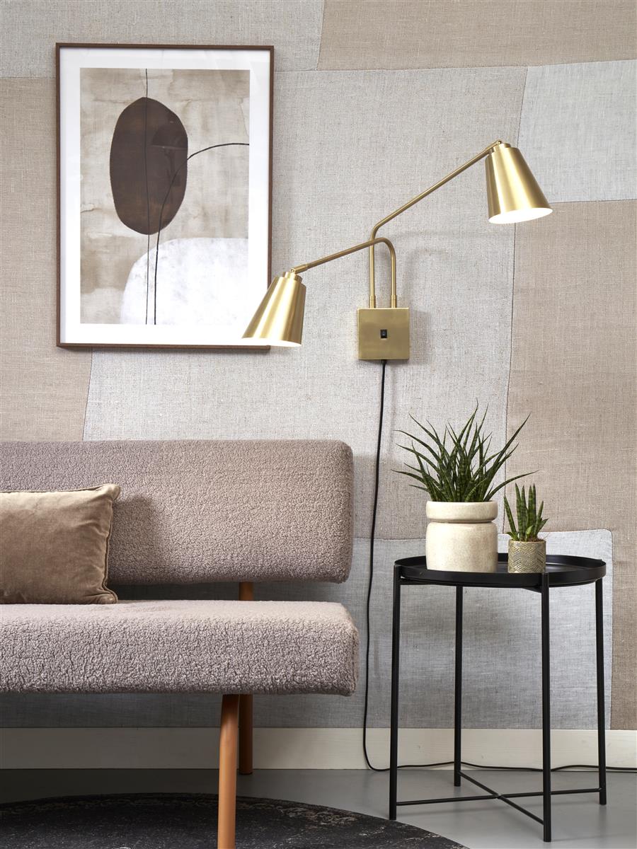 It's about RoMi Wandleuchte BREMEN gold | 130x60x49cm