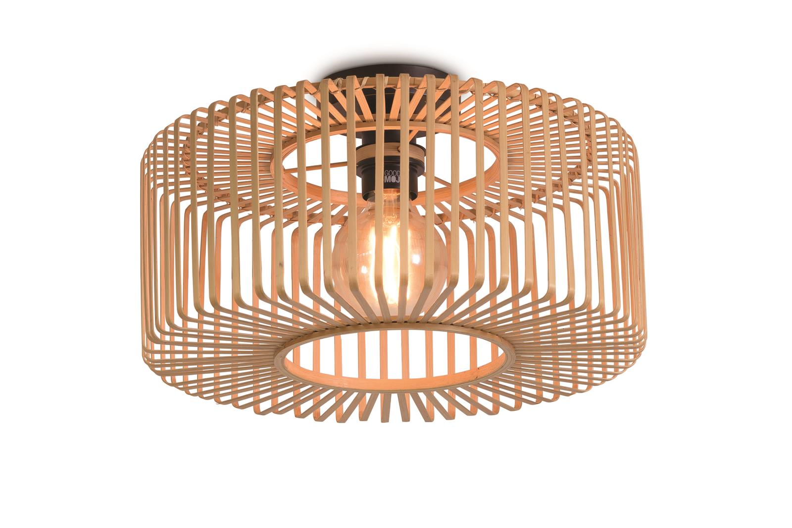 Good&Mojo Deckenlampe BROMO natur schwarz | 40x40x20cm