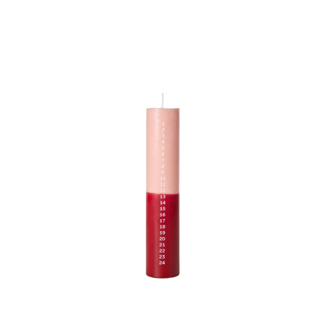 Broste Copenhagen Adventskerze DUO BURGUNDY rosa rot | Ø5 x 25 cm - Sir Henrys