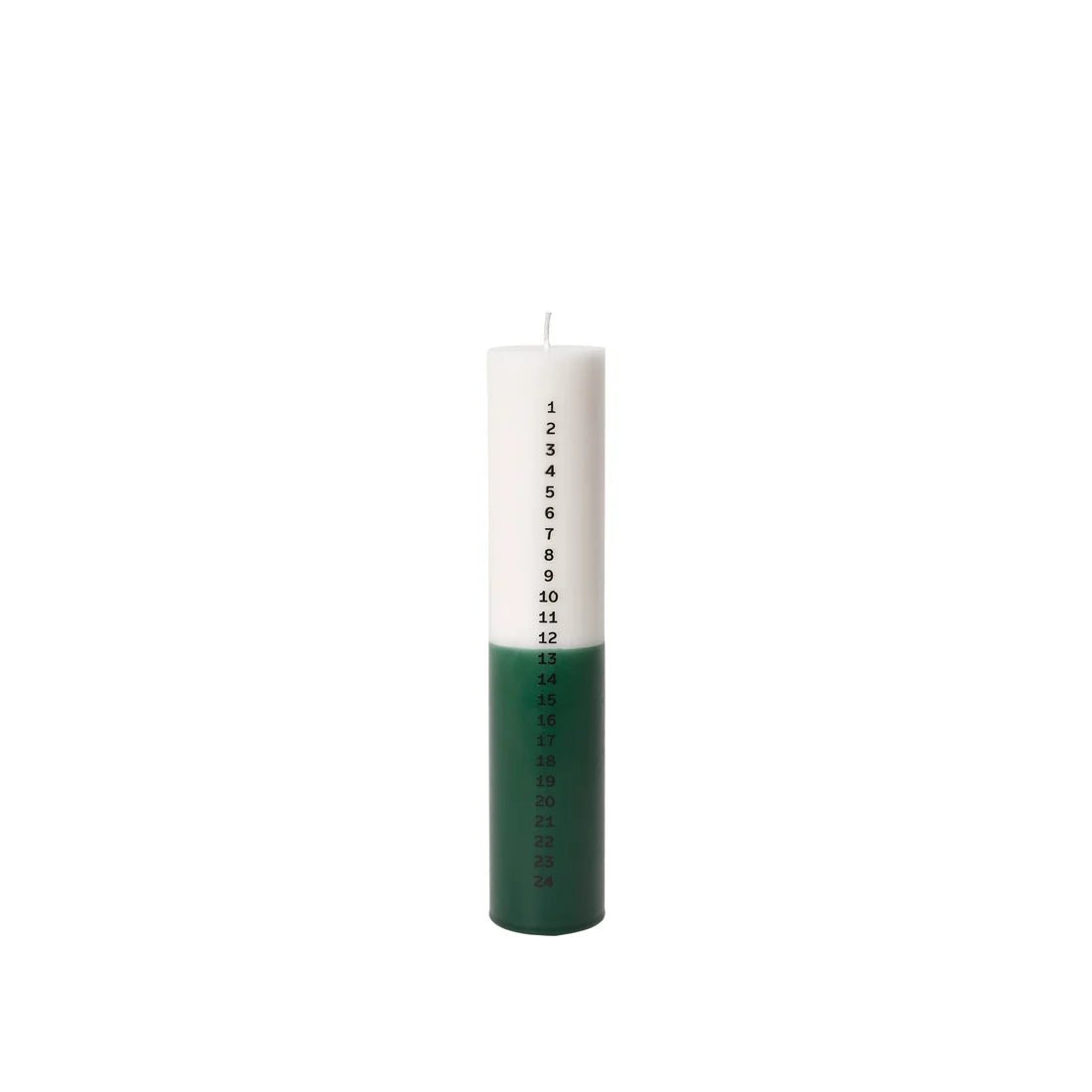 Broste Copenhagen Adventskerze DUO DARKGREEN offwhite grün | Ø5 x 25 cm - Sir Henrys