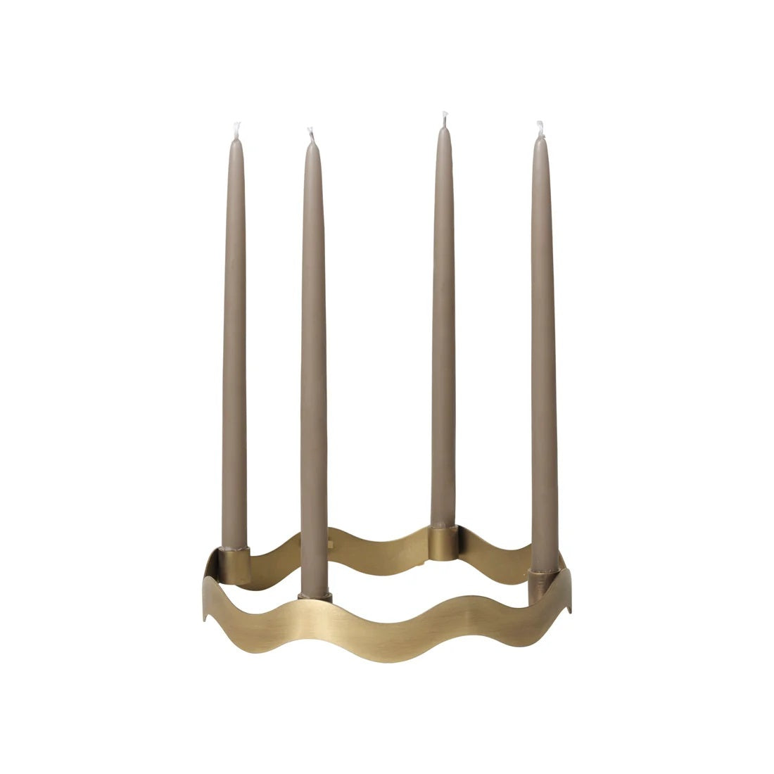 Broste Copenhagen Kerzenhalter HALO antikgold  | Ø18 x 2,8 cm