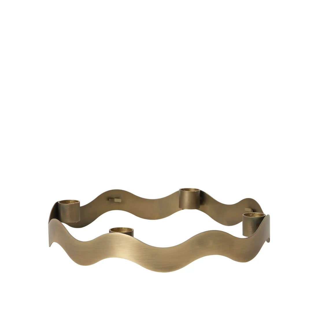 Broste Copenhagen Kerzenhalter HALO antikgold | Ø24,5 x 4 cm