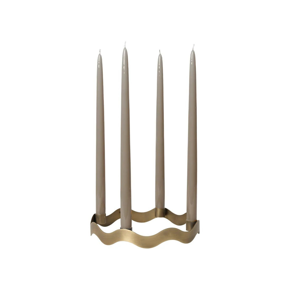 Broste Copenhagen Kerzenhalter HALO antikgold | Ø24,5 x 4 cm