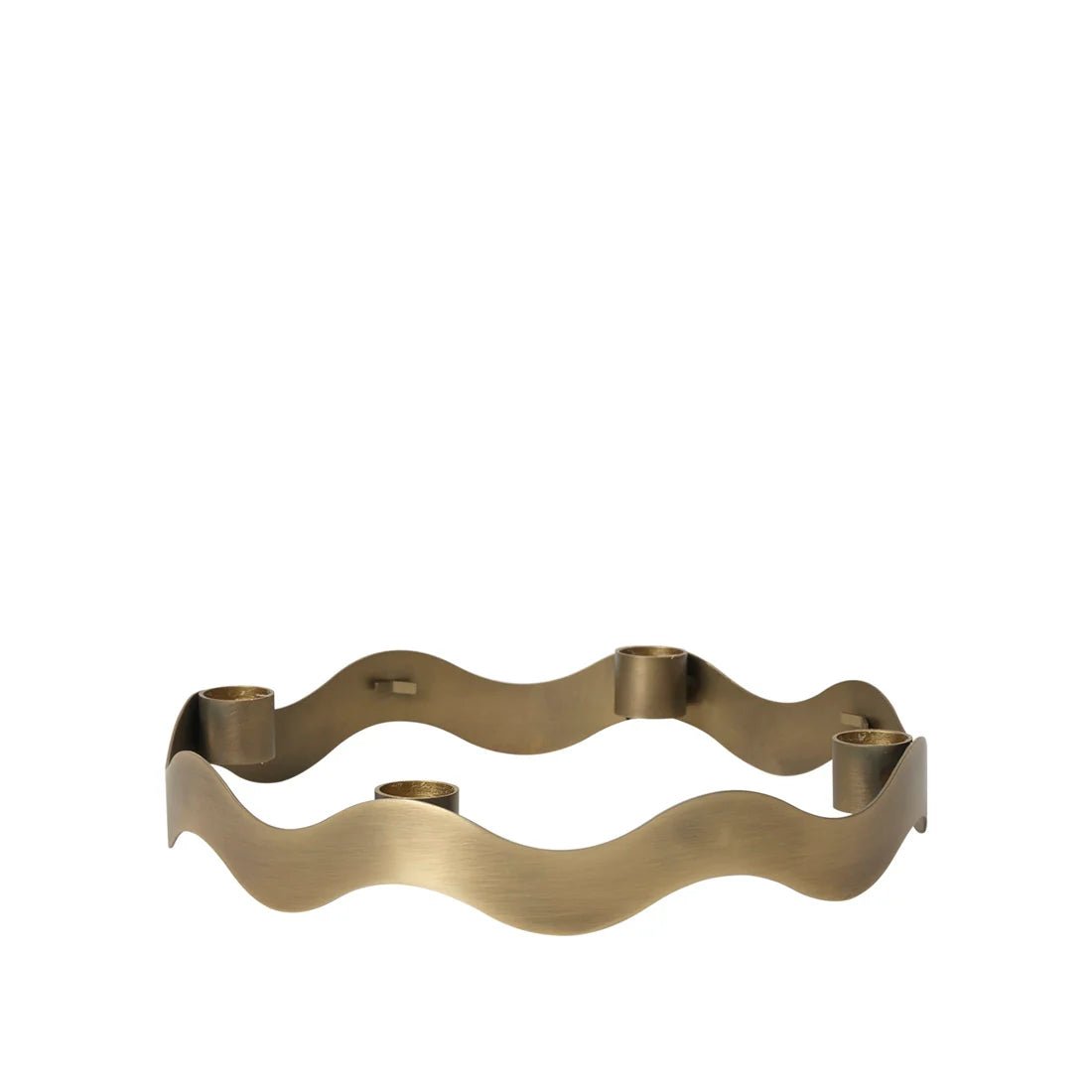 Broste Copenhagen Kerzenhalter HALO antikgold | Ø24,5 x 4 cm - Sir Henrys