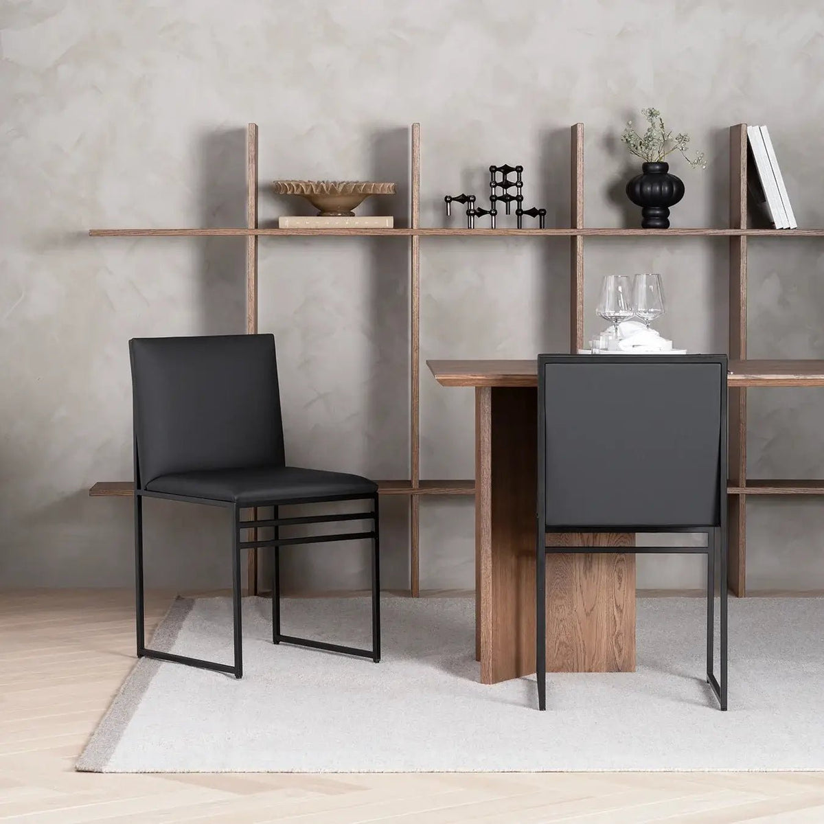 by Crea® Esszimmerstuhl ISABELL Leder Jade Black - Sir Henrys