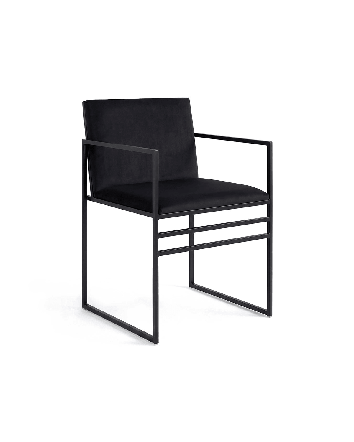 by Crea® Esszimmerstuhl SELLA Samt Jade Schwarz - Sir Henrys