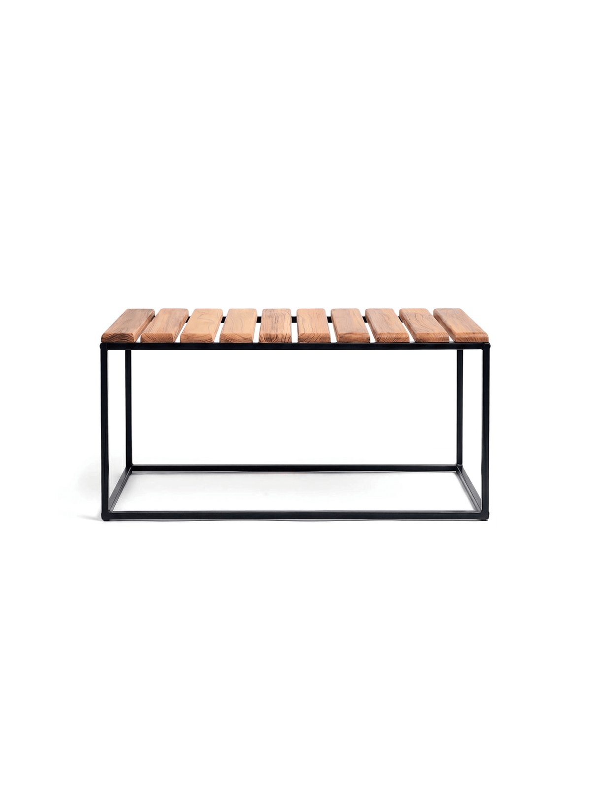 by Crea® Garten-Sitzbank HEDVIG Schwarzes Gestell & Teak - Sir Henrys
