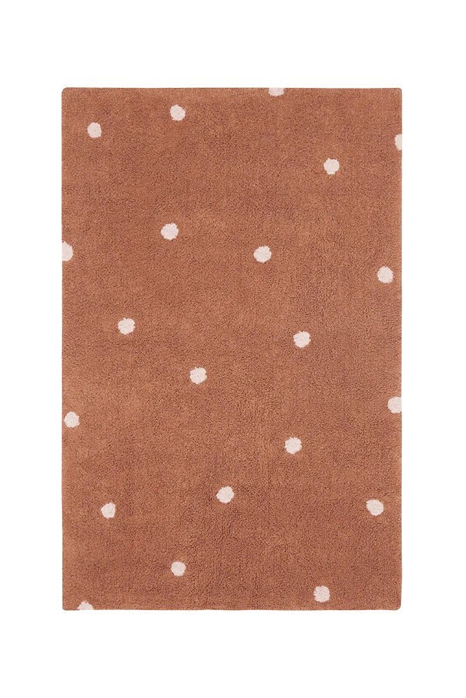 Lorena Canals waschbarer Teppich MINI DOT Kastanie | 150x100cm