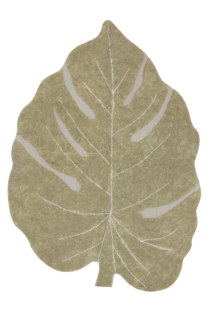 Lorena Canals waschbarer Teppich MONSTERA Olive | 200x300cm
