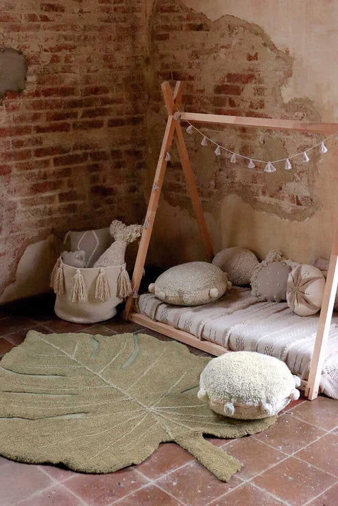 Lorena Canals waschbarer Teppich MONSTERA Olive | 200x300cm