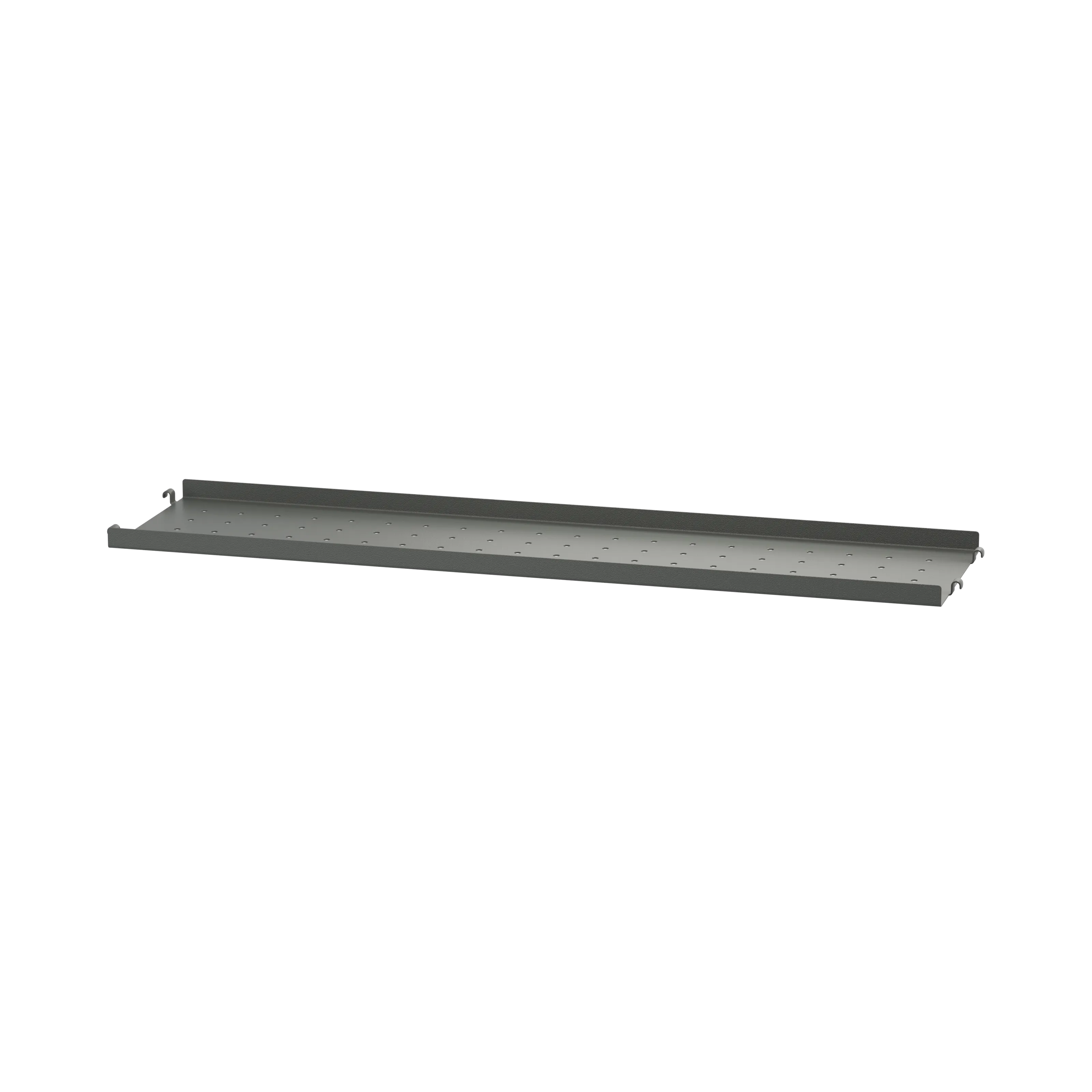 String Furniture Regalboden aus Metall niedrige Kante B78 x T20, Dunkelgrau