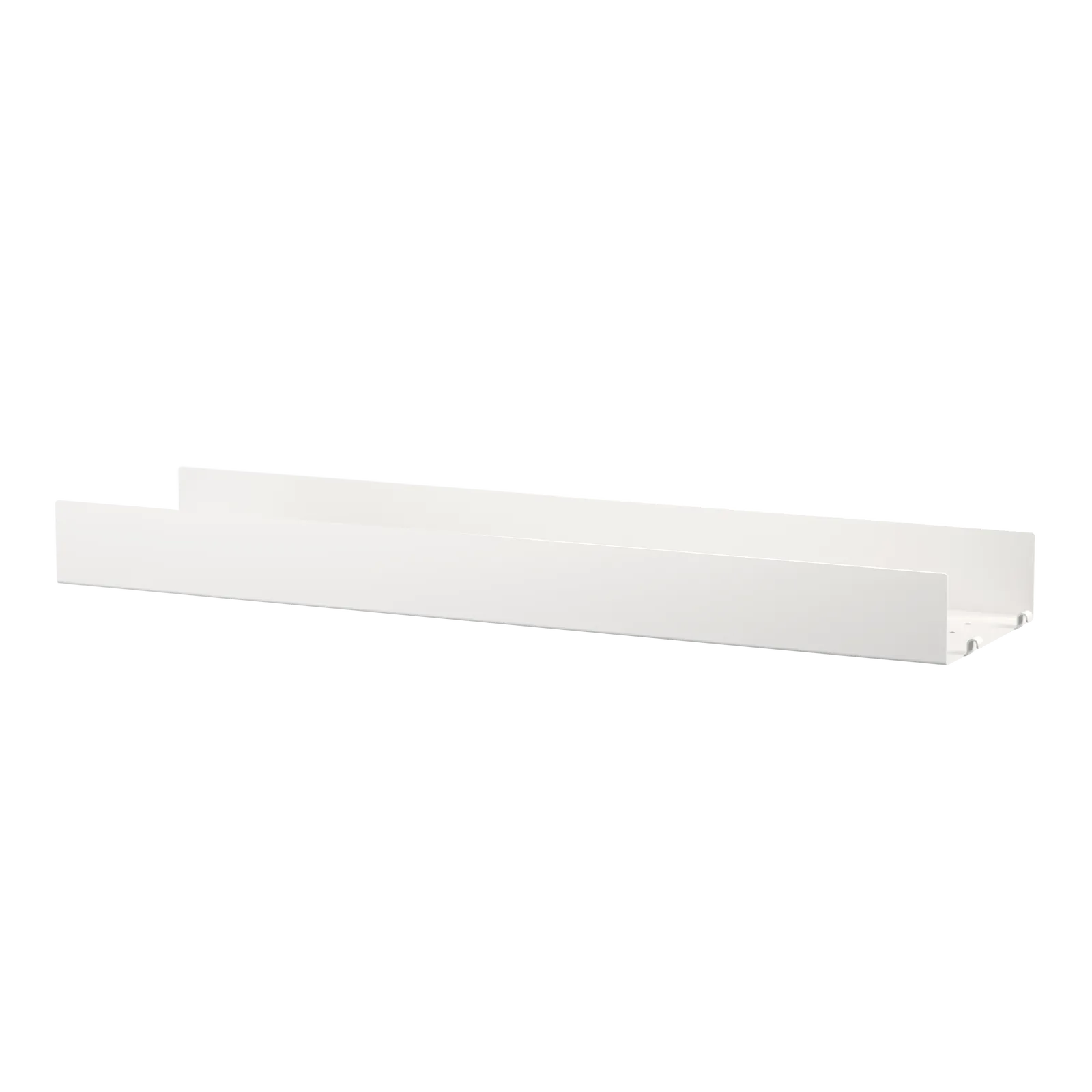 String Furniture Regalboden aus Metall hohe Kante B78 x T20, Weiß