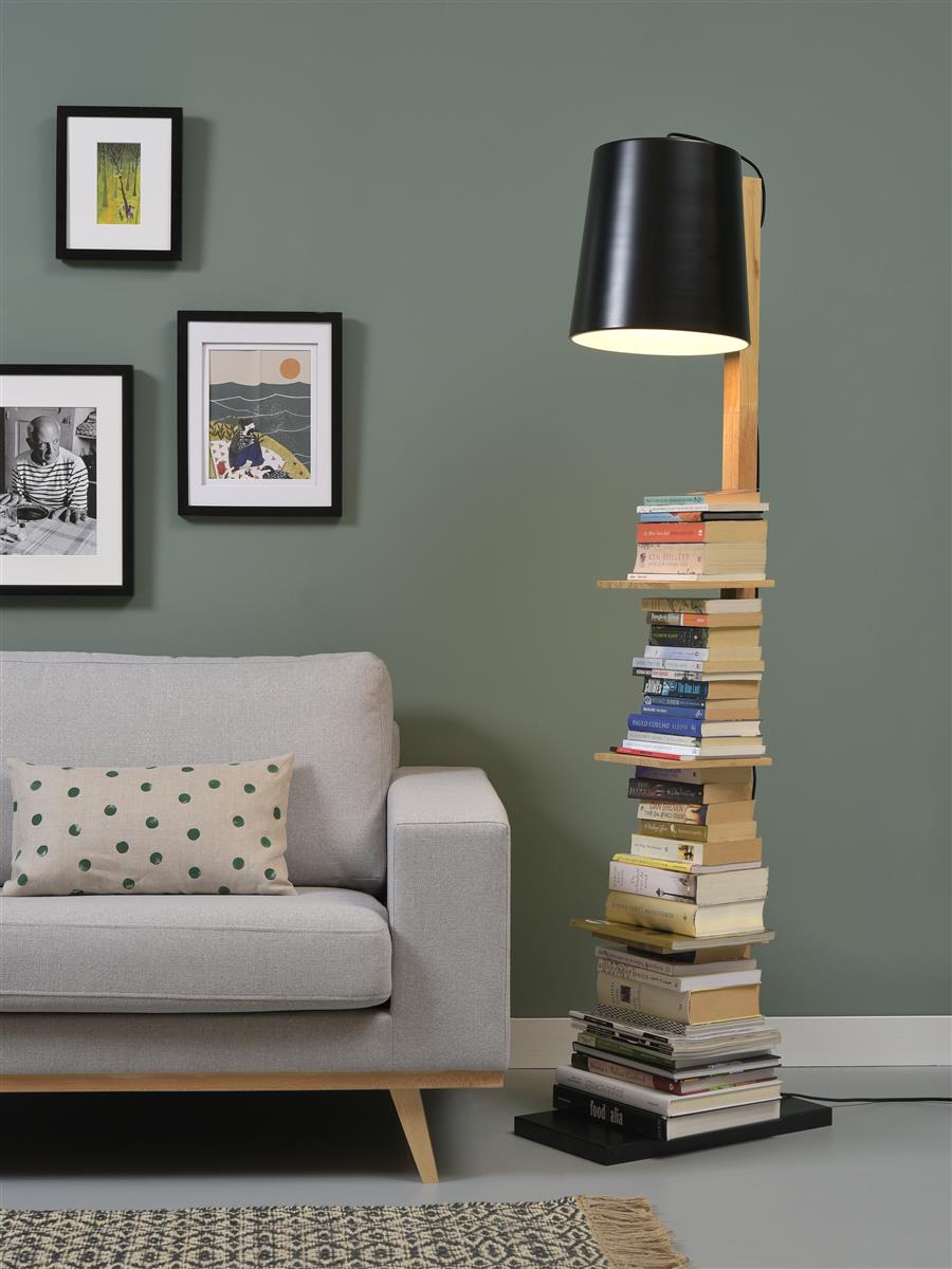 It's about RoMi Stehlampe CAMBRIDGE schwarz | 38x30x168cm