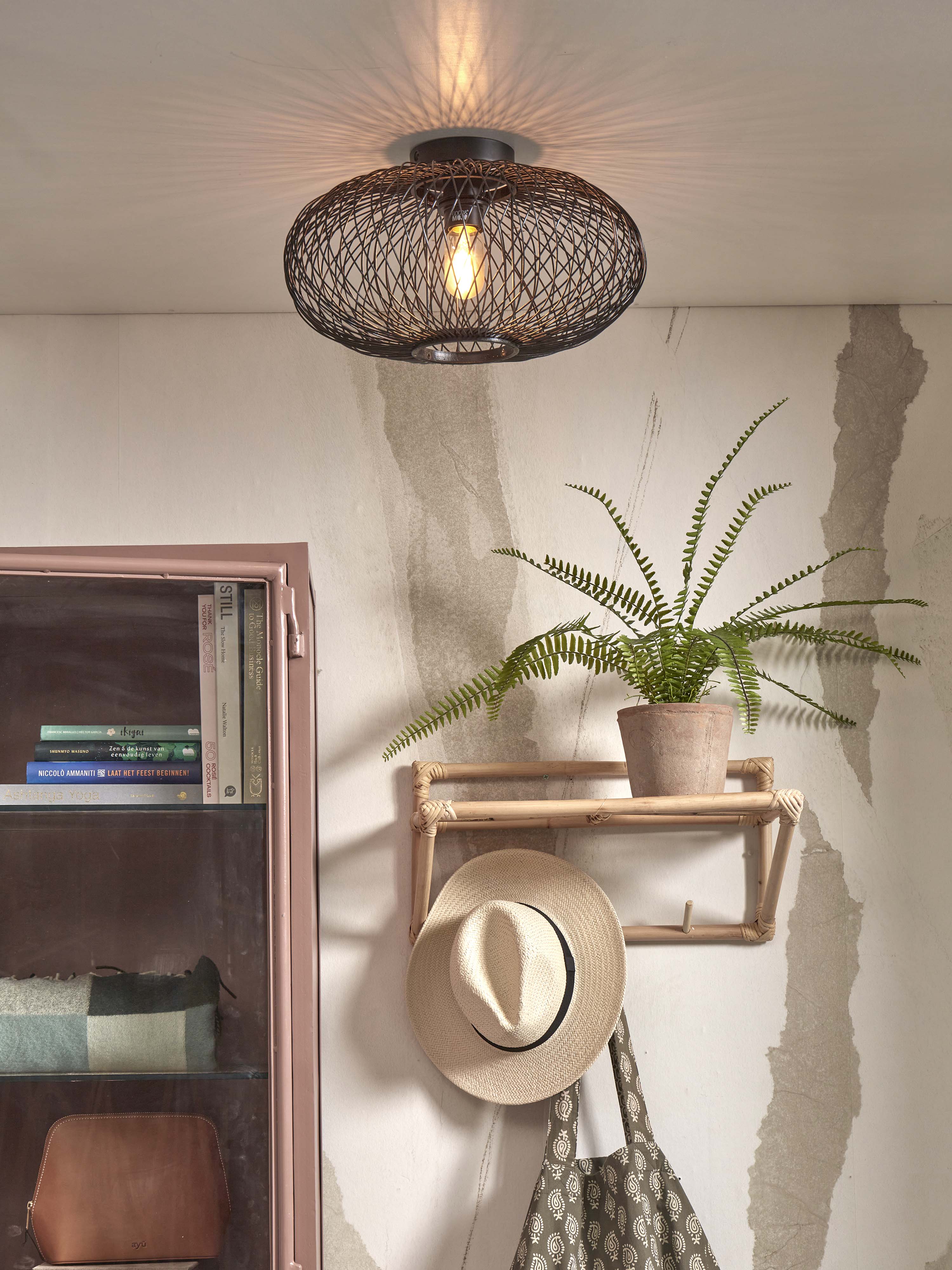 Good&Mojo Deckenlampe CANGO schwarz | 40x40x20cm