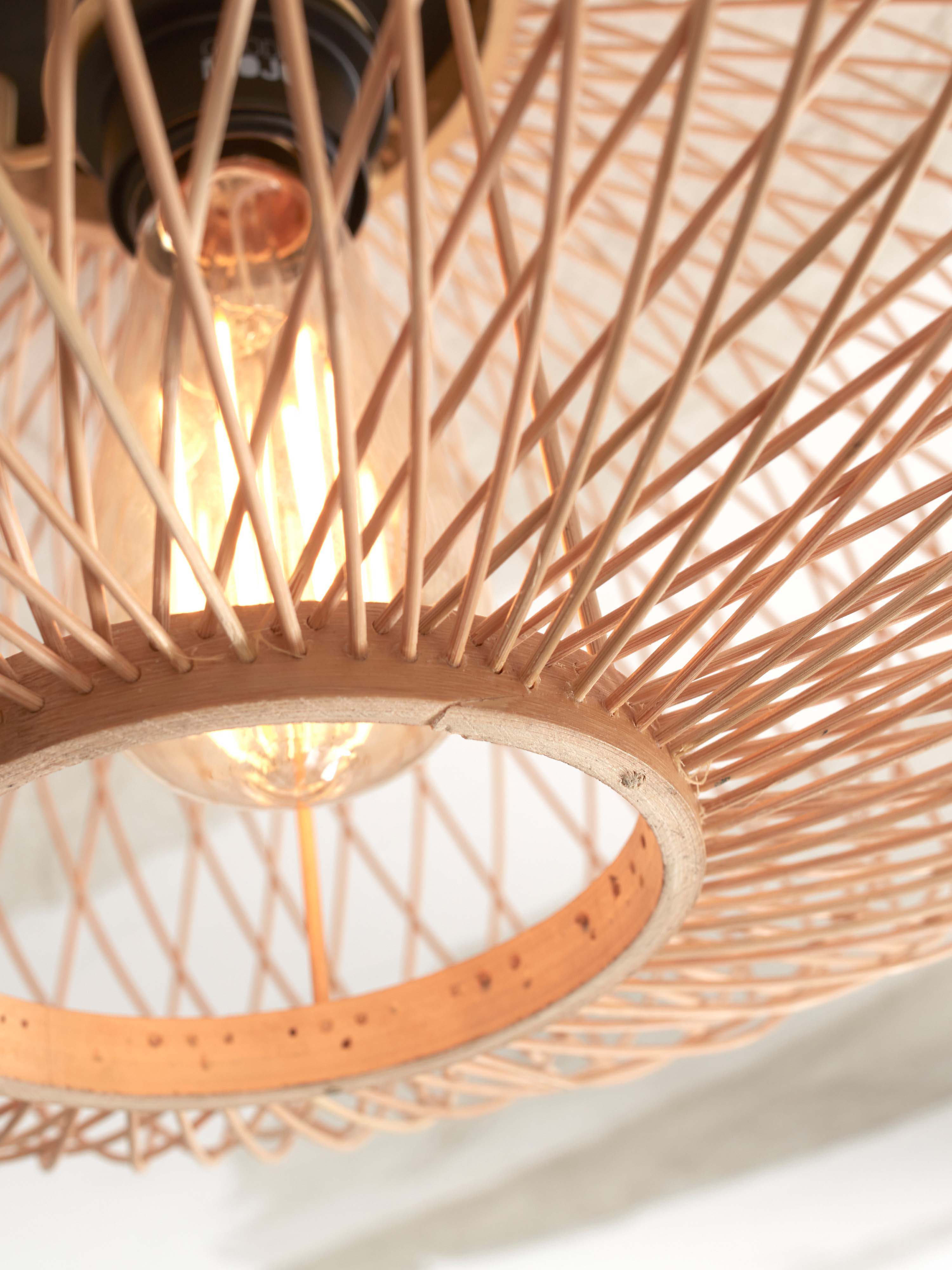 Good&Mojo Deckenlampe CANGO braun | 40x40x20cm