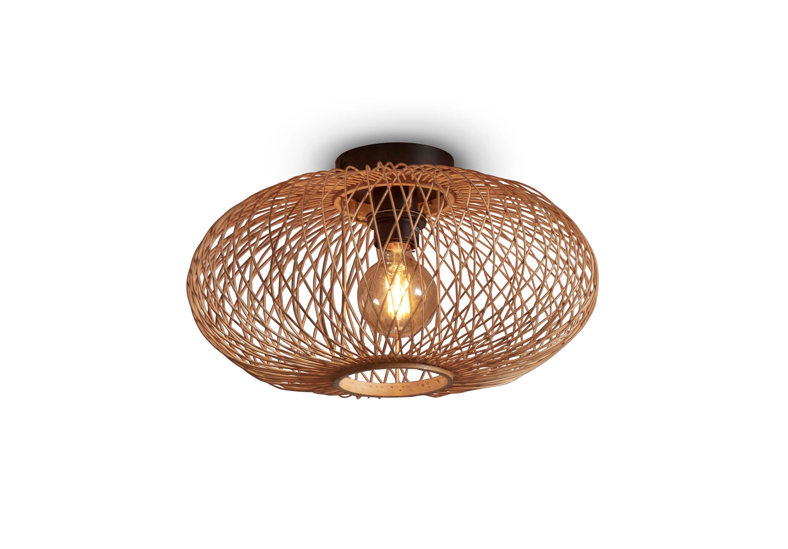 Good&Mojo Deckenlampe CANGO braun | 40x40x20cm