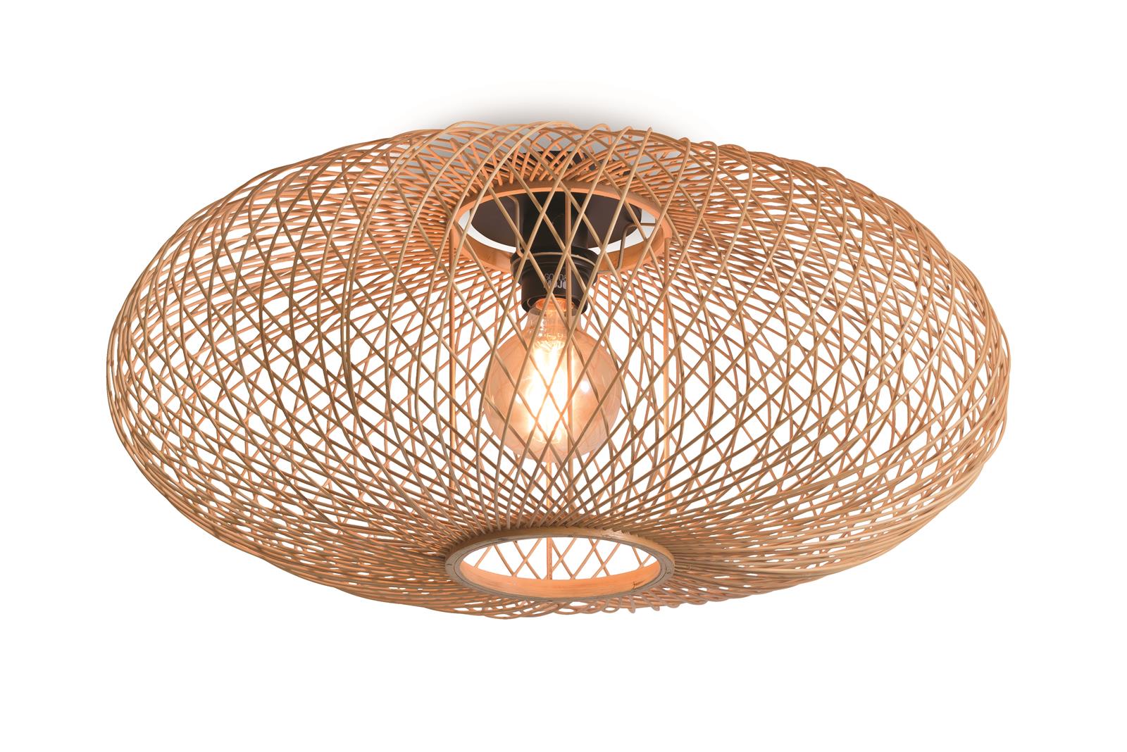 Good&Mojo Deckenlampe CANGO braun | 60x60x25cm