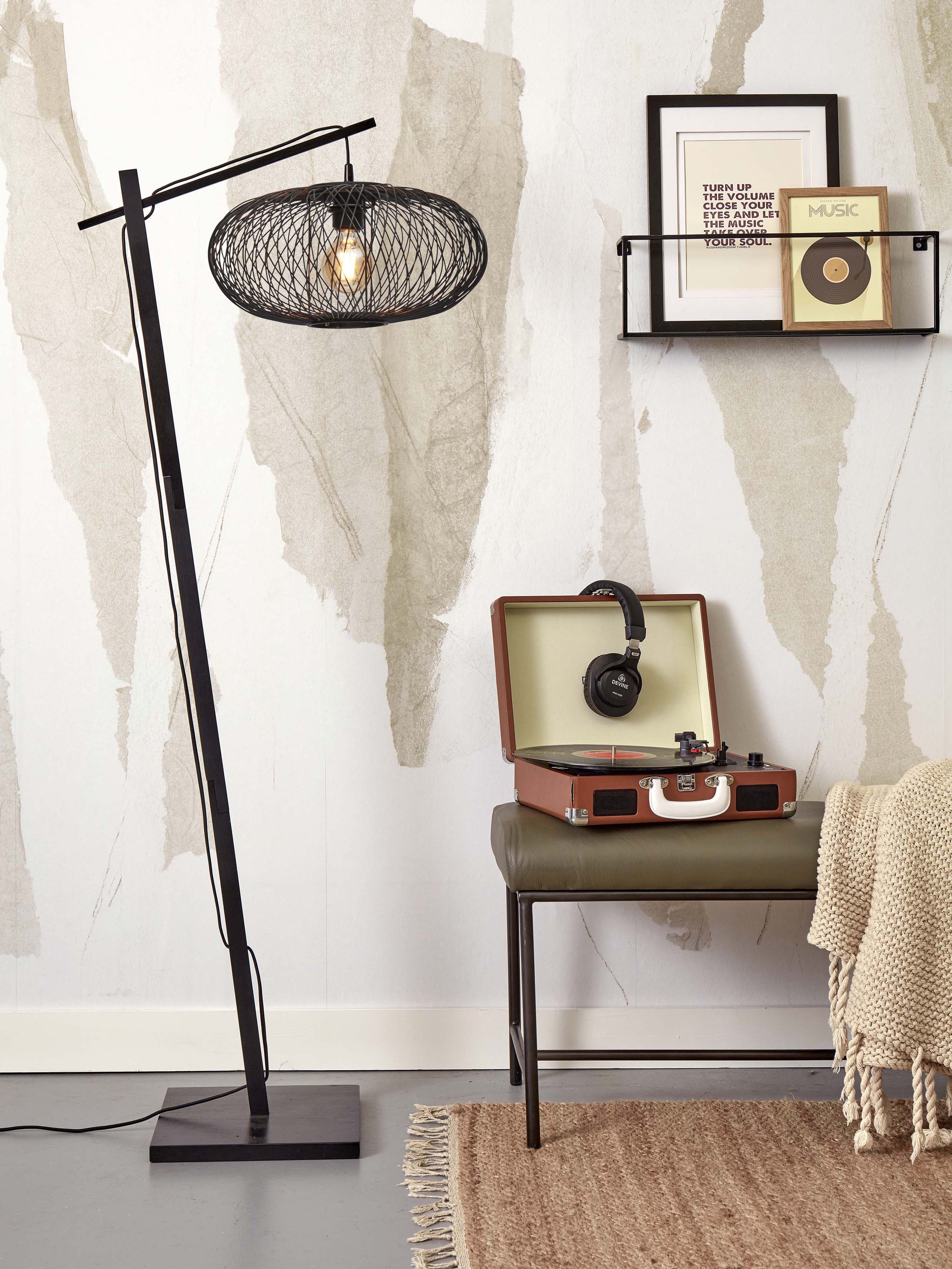 Good&Mojo Stehlampe CANGO schwarz | 62x40x150cm