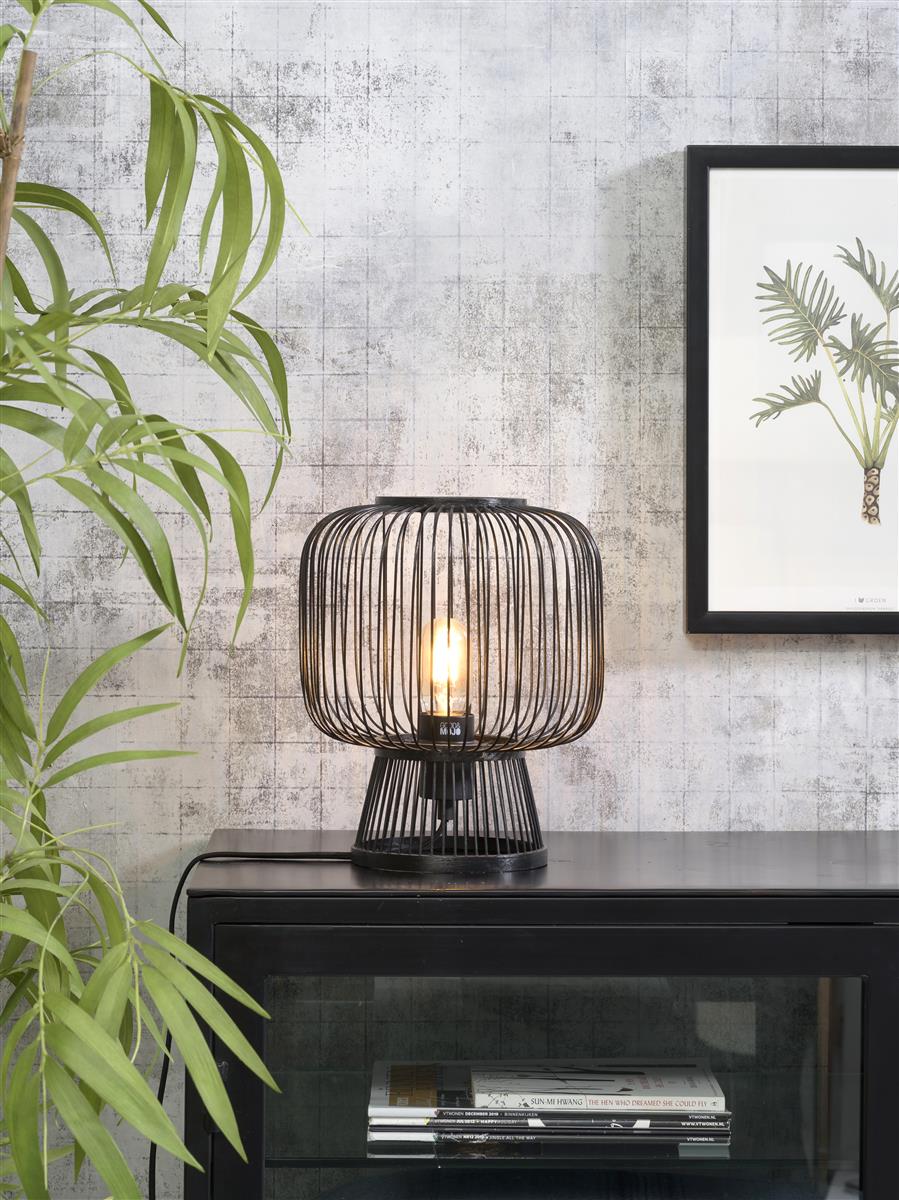Good&Mojo Tischlampe CANGO schwarz | 26x26x30cm