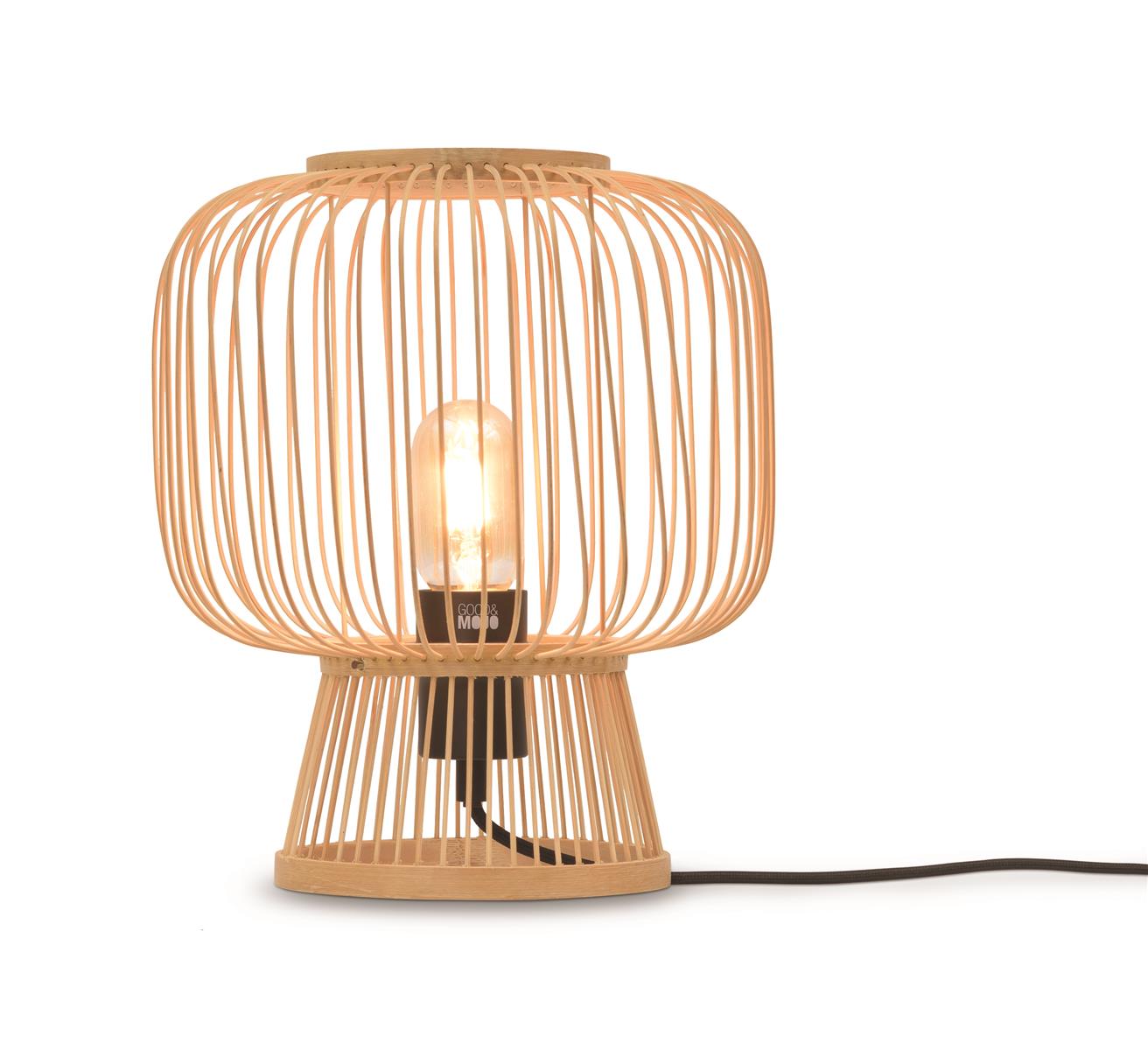 Good&Mojo Tischlampe CANGO braun | 26x26x30cm