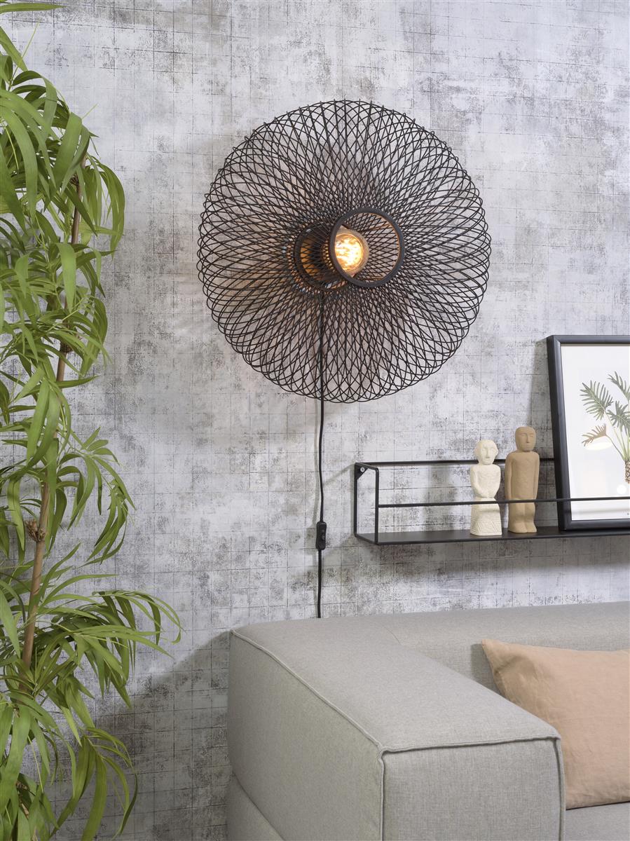 Good&Mojo Wandleuchte CANGO schwarz | 60x25x60cm