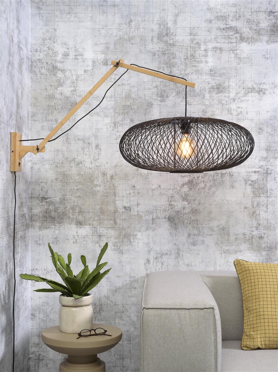 Good&Mojo Wandleuchte CANGO schwarz | 105x60x60cm