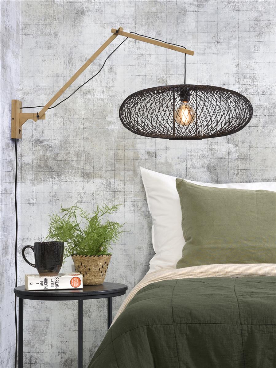 Good&Mojo Wandleuchte CANGO schwarz | 105x60x60cm