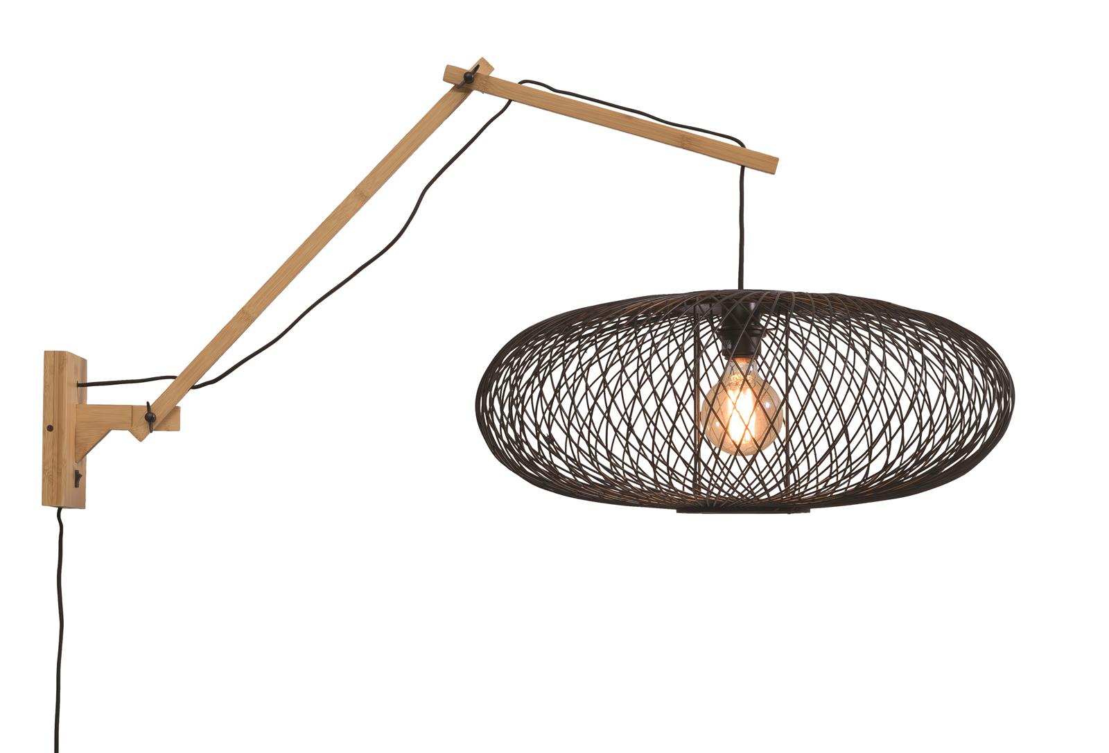 Good&Mojo Wandleuchte CANGO schwarz | 105x60x60cm