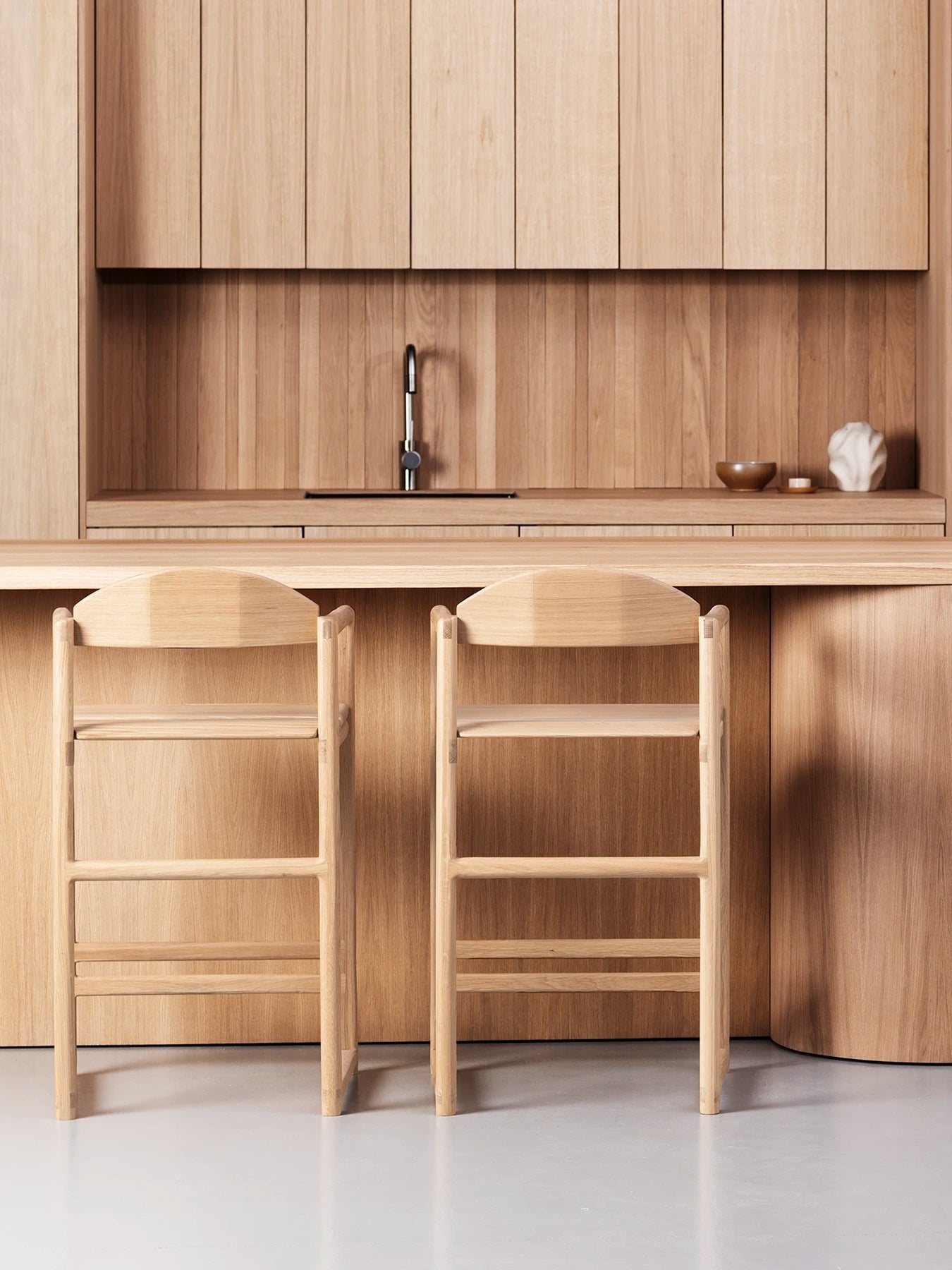 by Crea® Barhocker CARL Eiche Natur Sitzfläche Holz