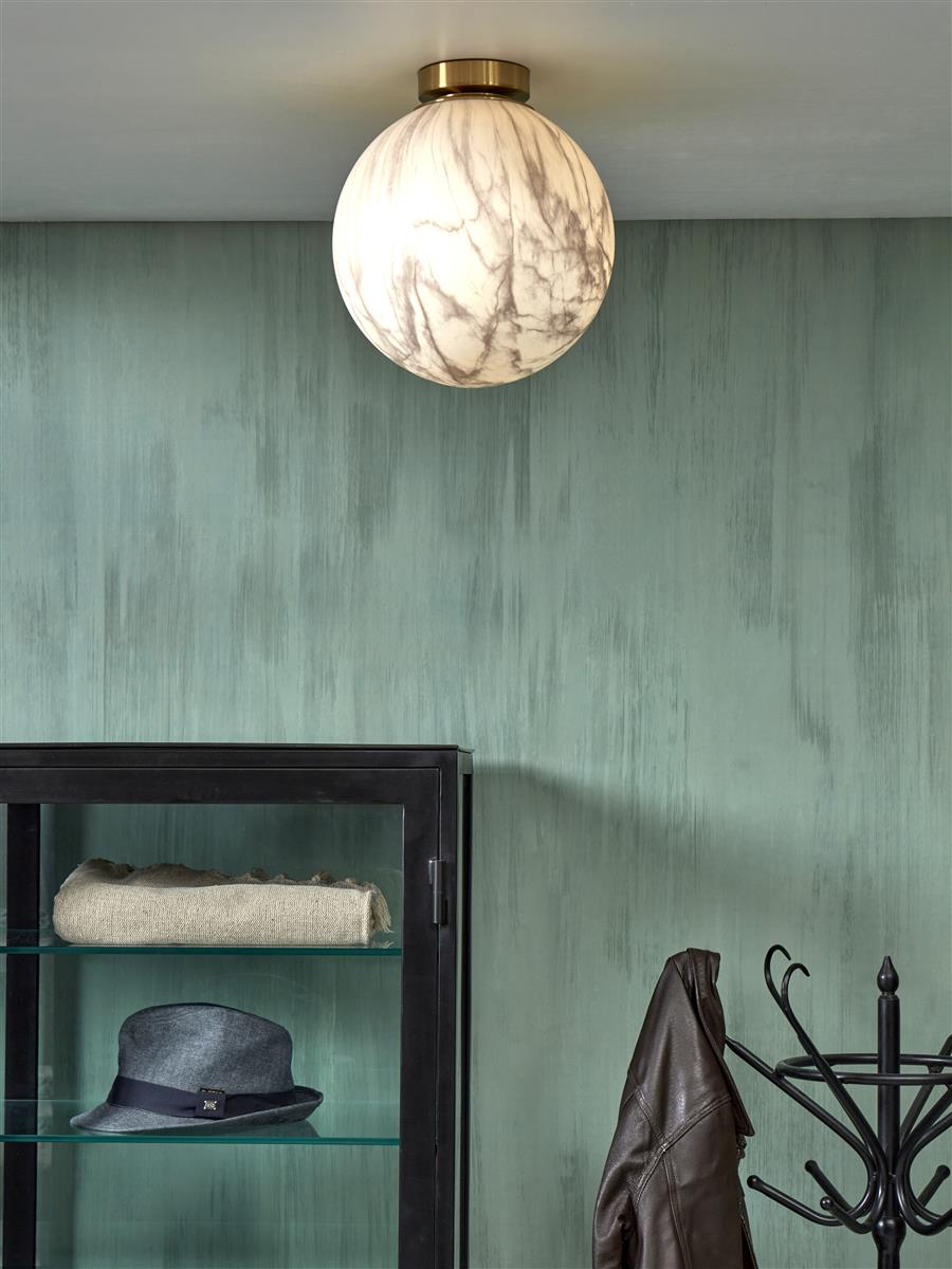 It's about RoMi Deckenlampe CARRARA gold | 28x28x32cm