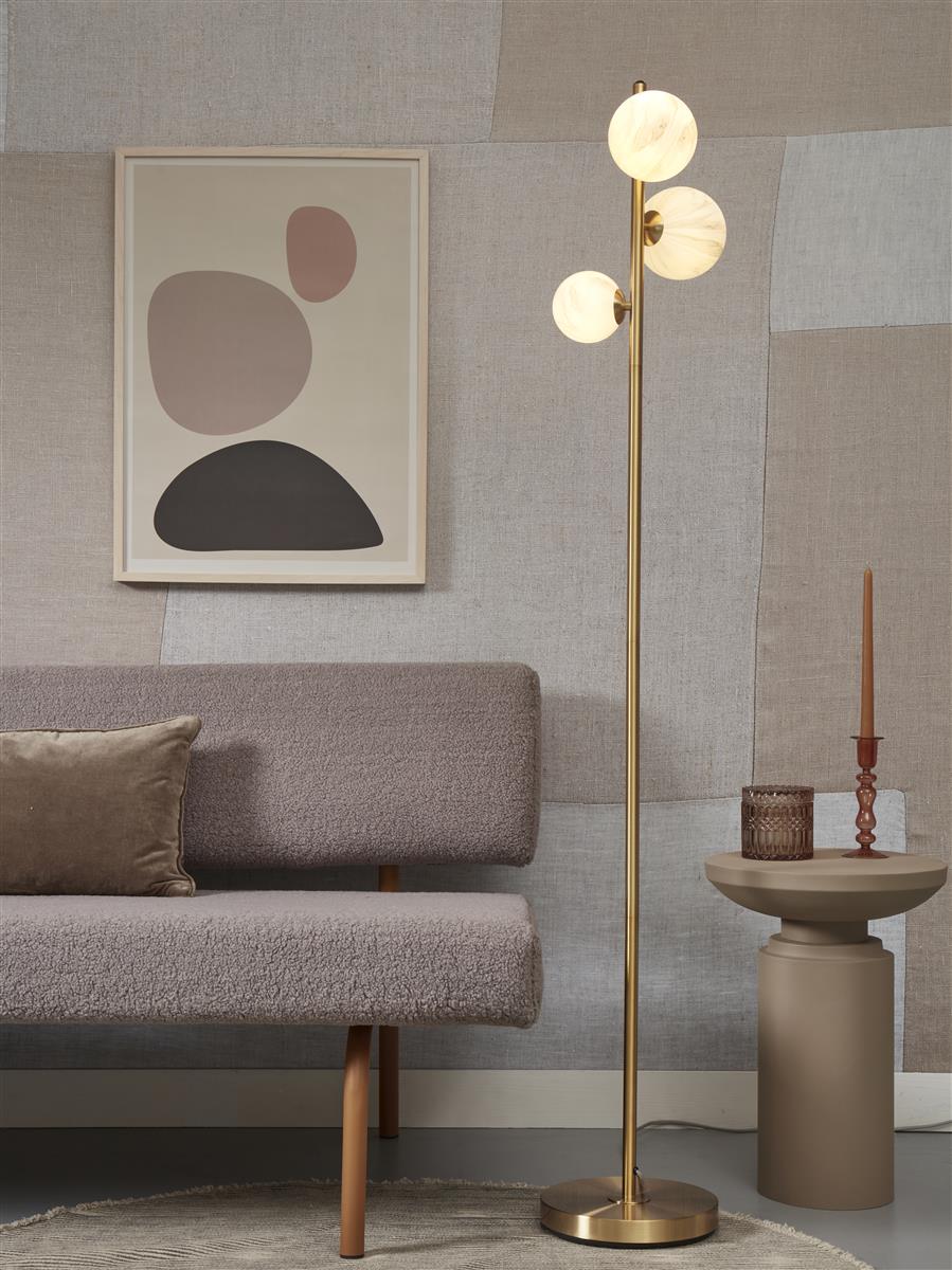It's about RoMi Stehlampe CARRARA gold | 30x30x160cm