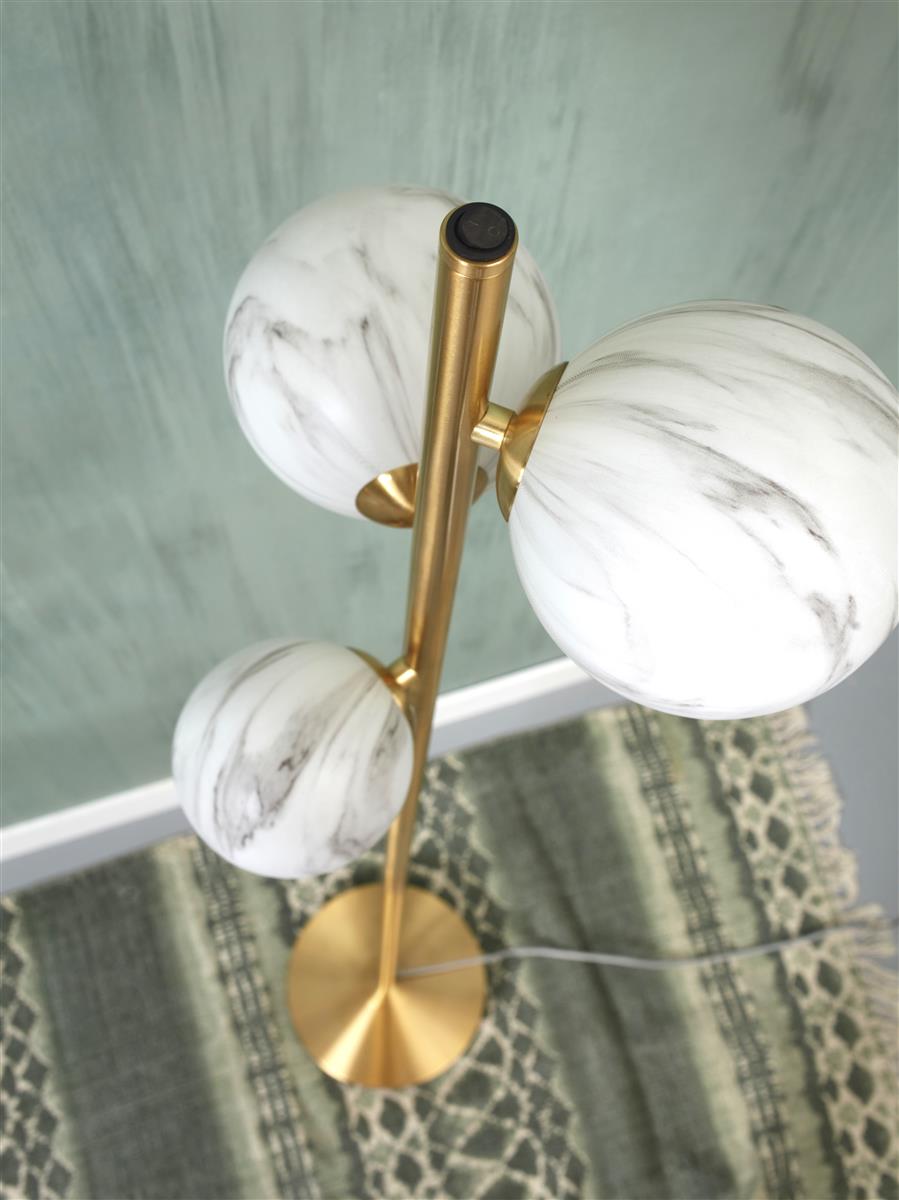 It's about RoMi Stehlampe CARRARA gold | 30x30x160cm