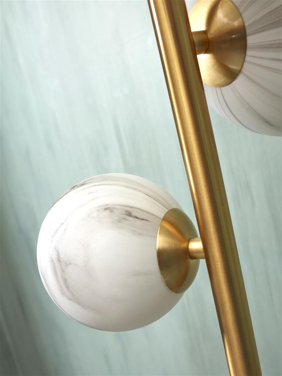 It's about RoMi Stehlampe CARRARA gold | 30x30x160cm