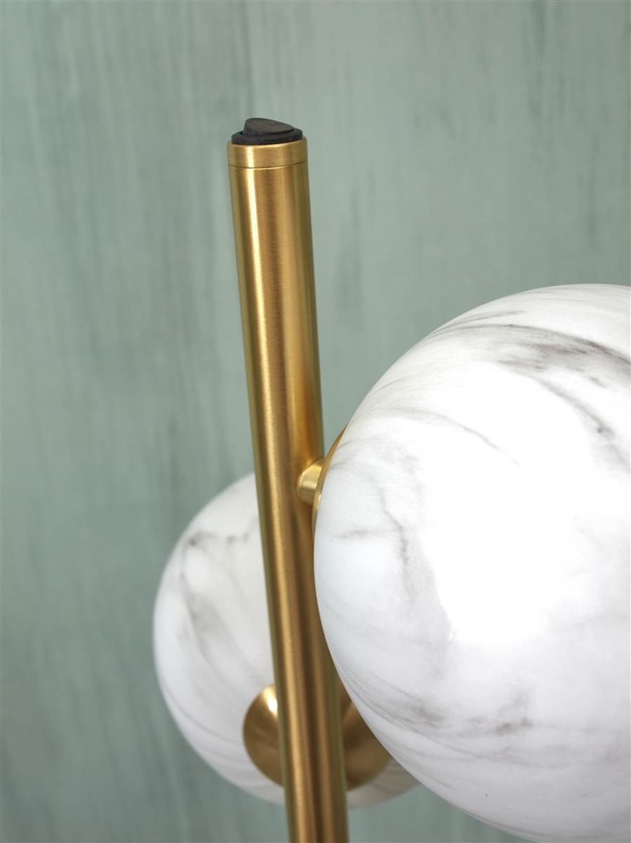 It's about RoMi Stehlampe CARRARA gold | 30x30x160cm