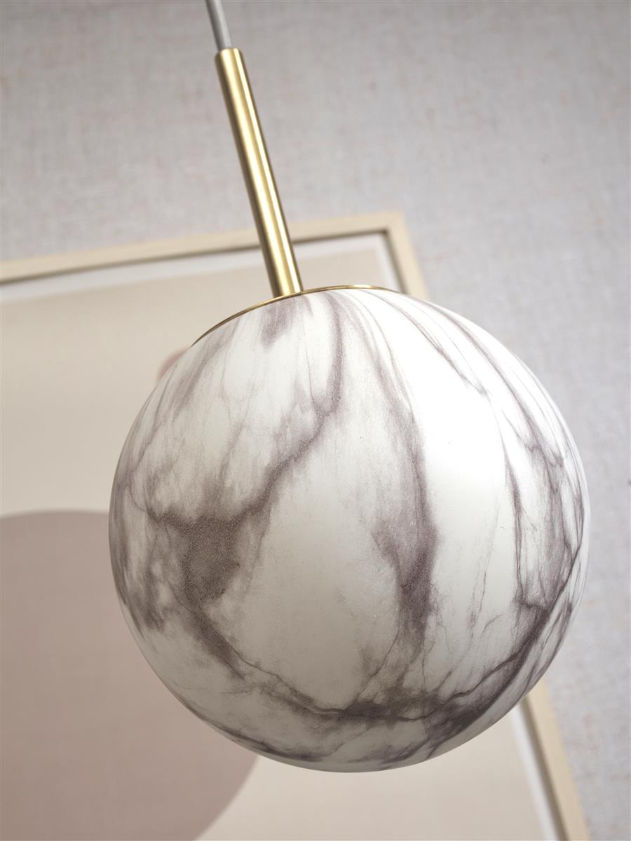 It's about RoMi Hängelampe CARRARA gold | 28x28x42cm
