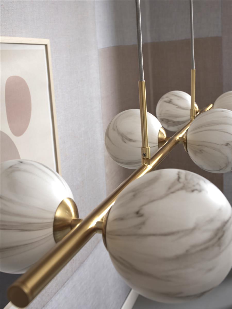 It's about RoMi Hängelampe CARRARA gold | 105x30x12cm