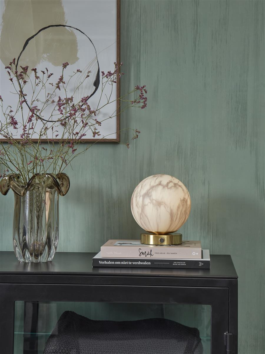 It's about RoMi Tischlampe CARRARA gold | 16x16x18cm