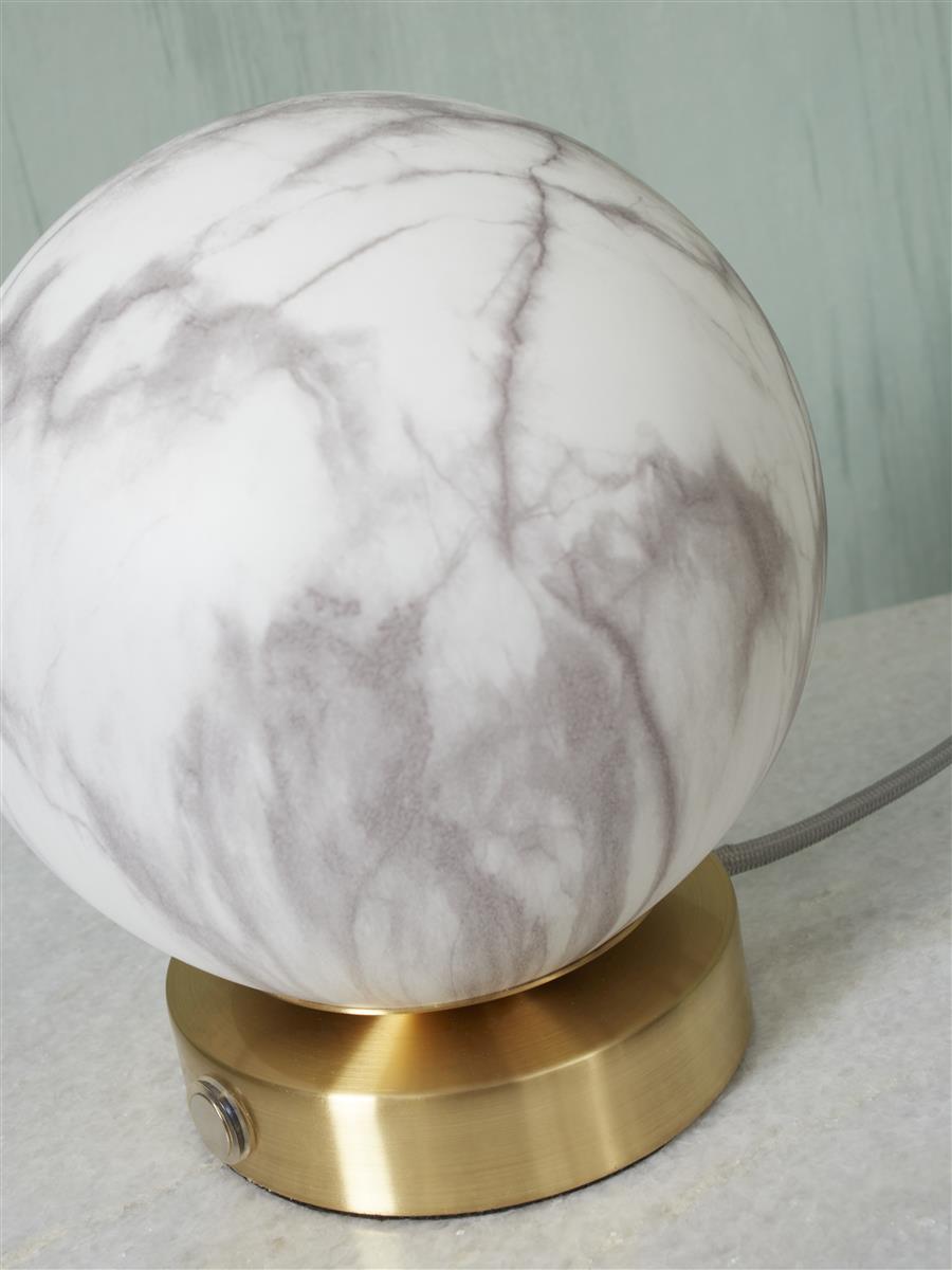 It's about RoMi Tischlampe CARRARA gold | 16x16x18cm
